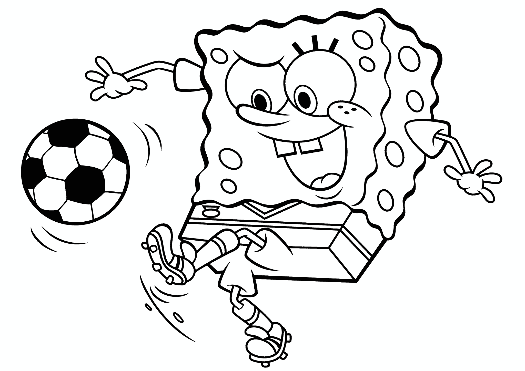 Spongebob Squarepants Plays Soccer
