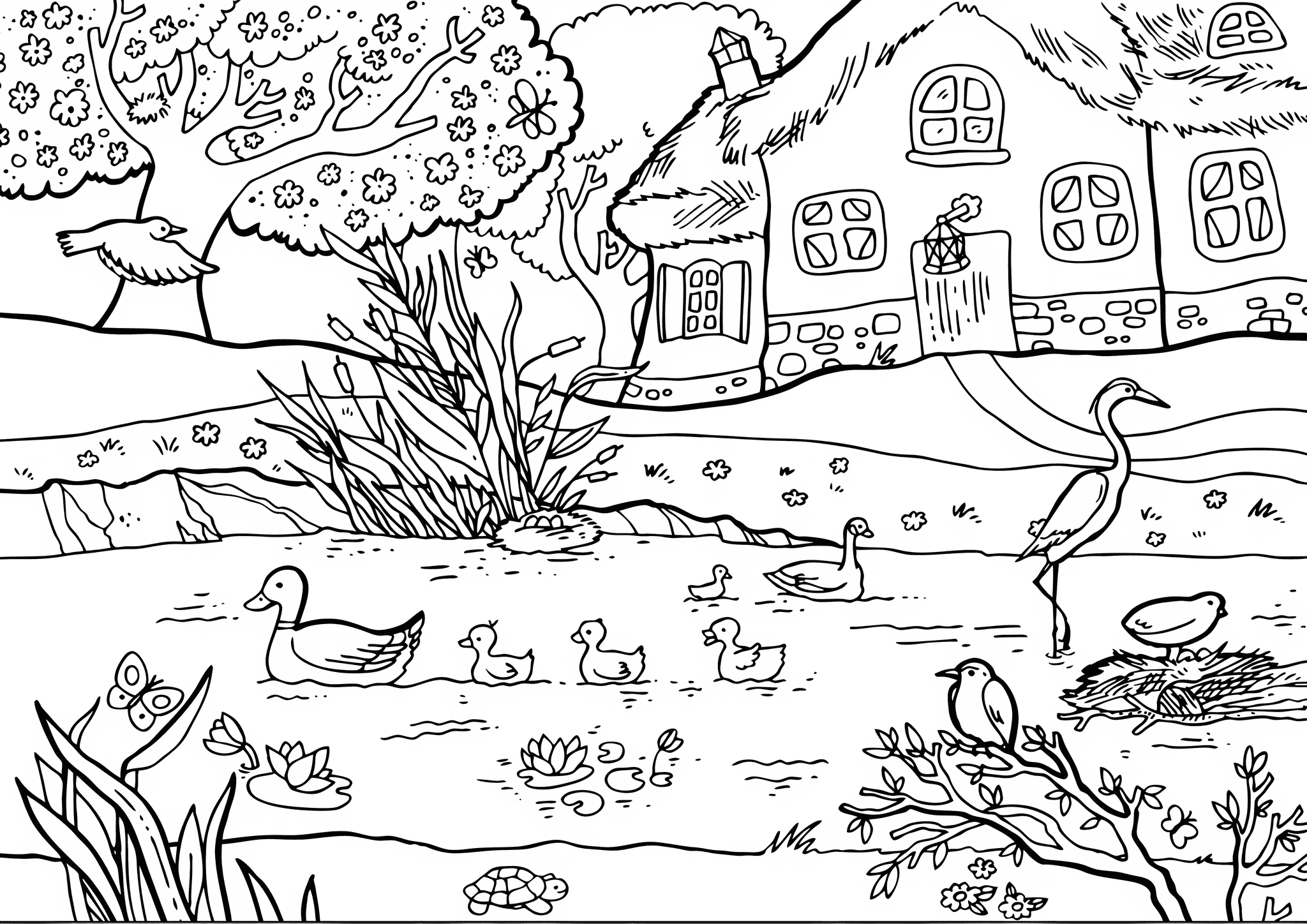 Spring: Pond in the Village