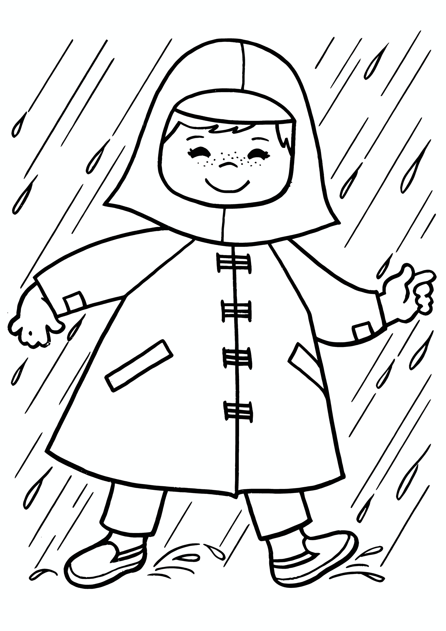 Spring: Girl in the Rain