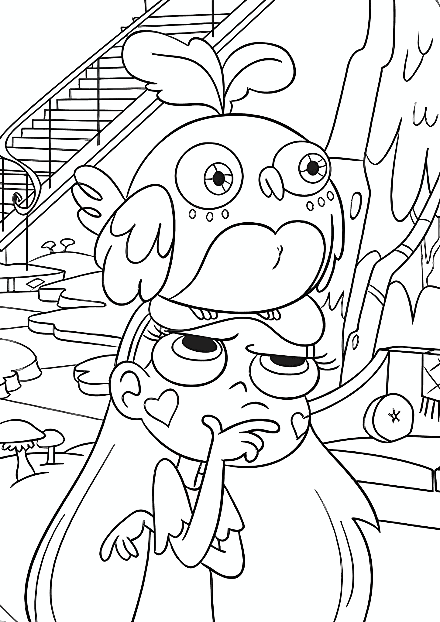 Star Vs the Forces of Evil: a Bird on Butterfly’s Head