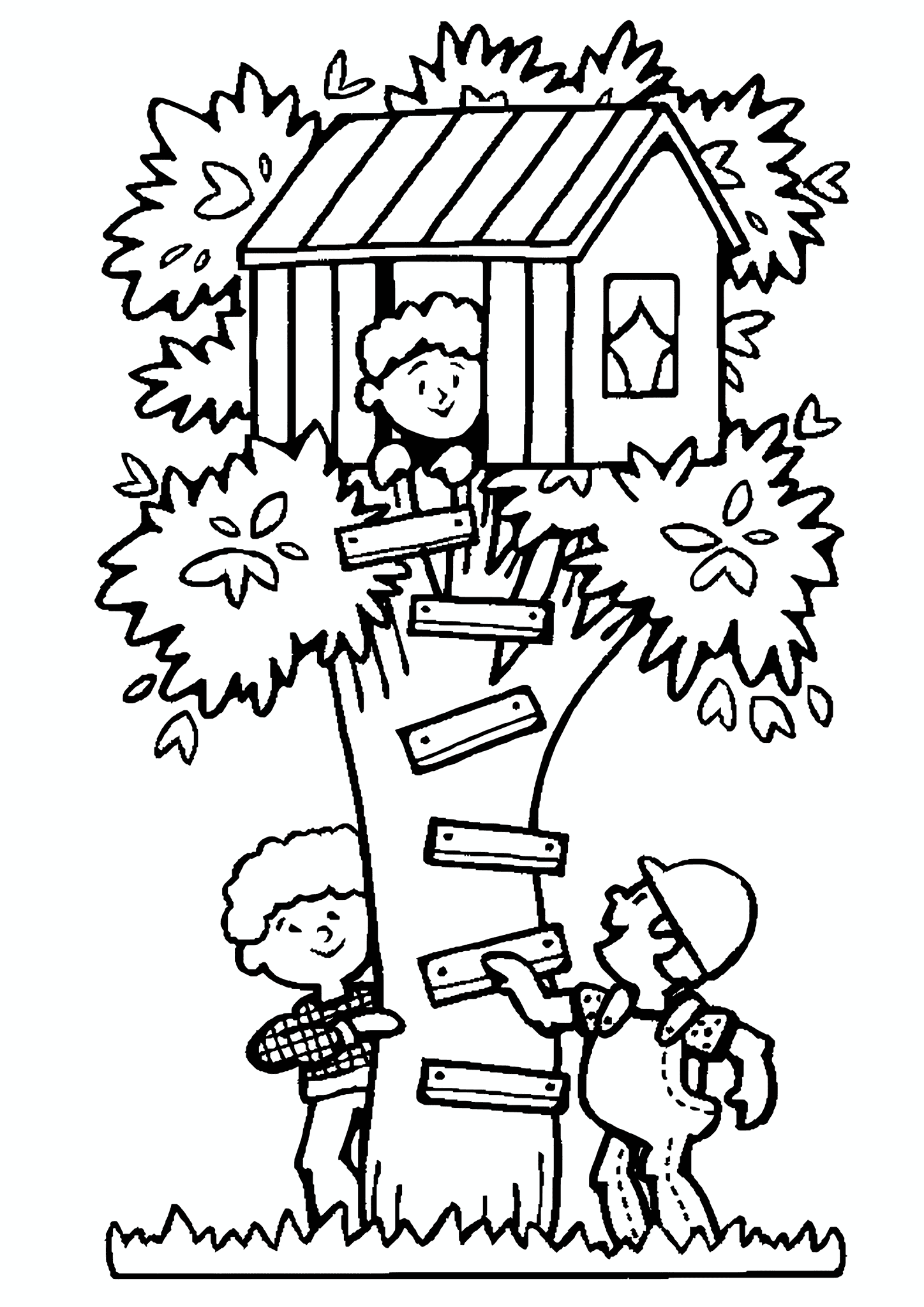 Summer: Builder Checks Out the Tree House