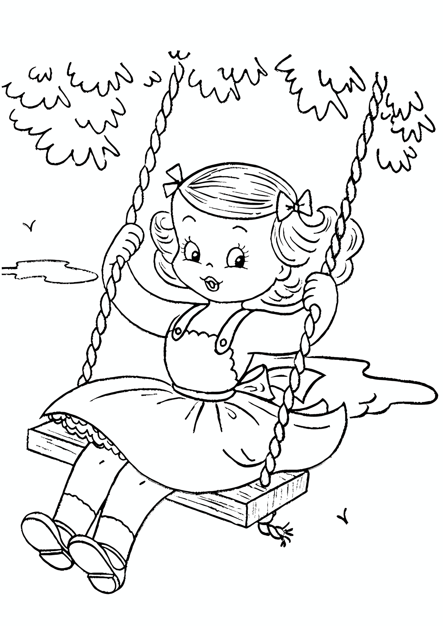 Summer: Girl on a Swing