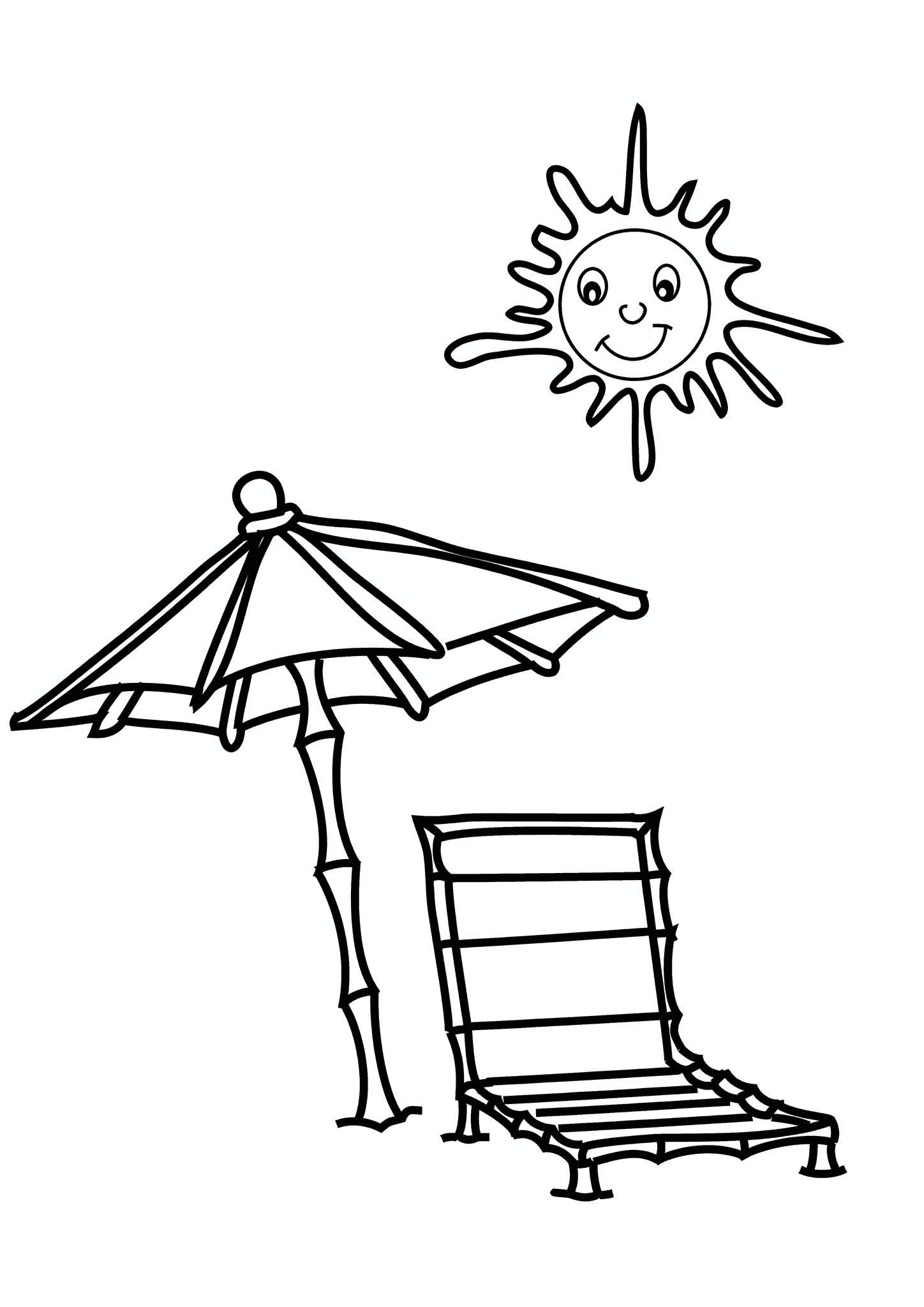 Summer: Sun Lounger and Umbrella