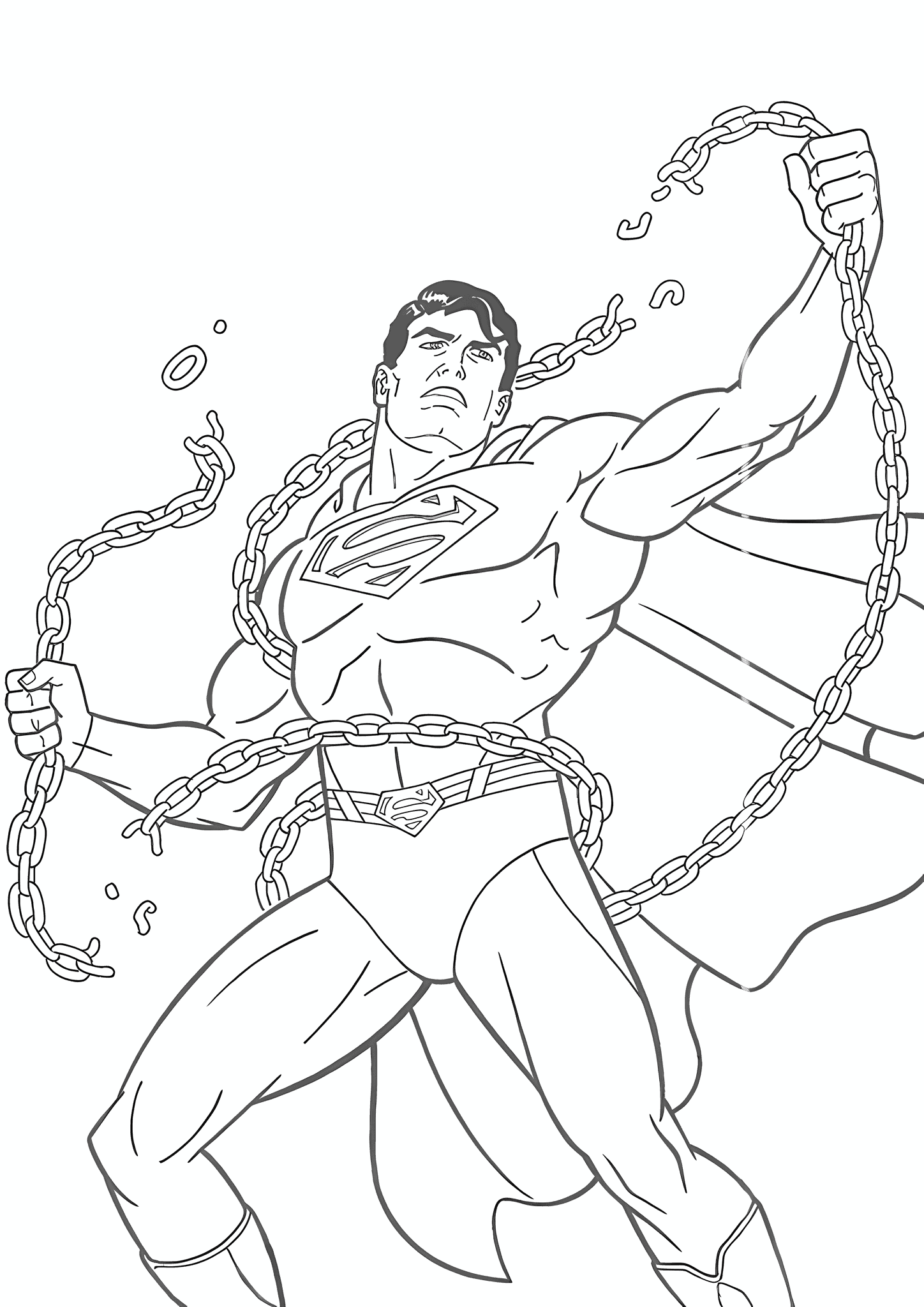 Superman Rips the Steel Chain
