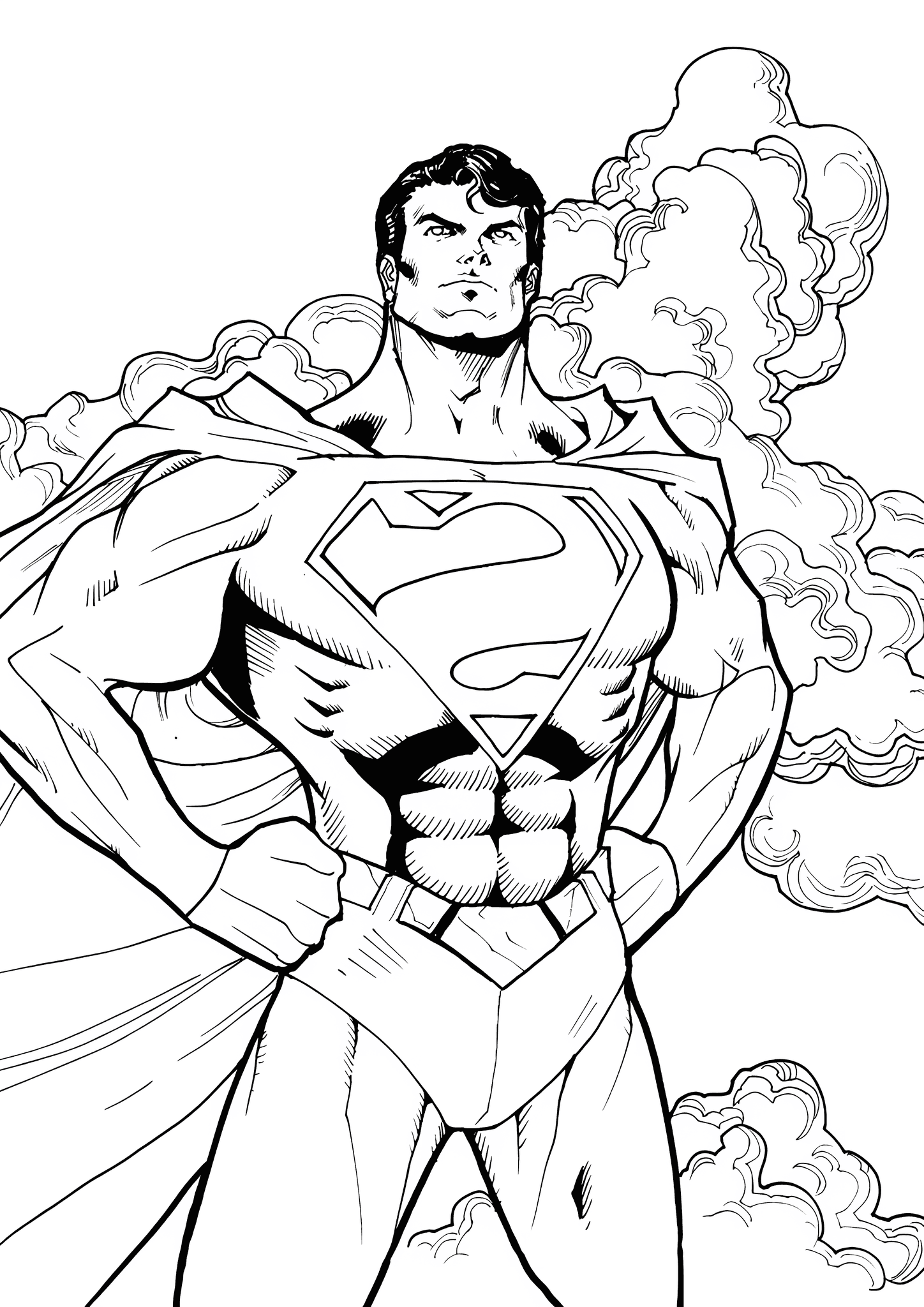 Superman in Front of An Explosion