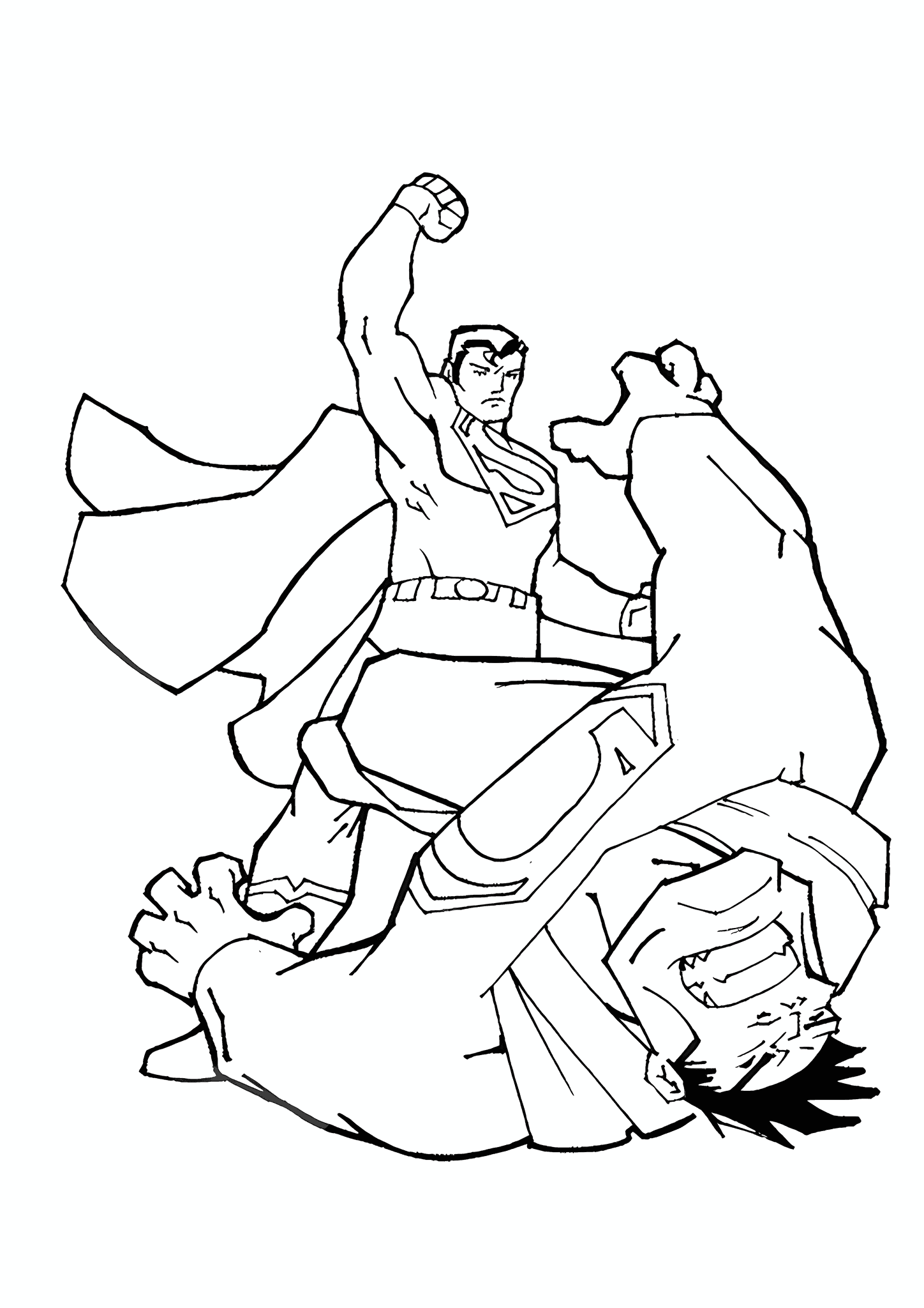 Superman Defeats the Giant