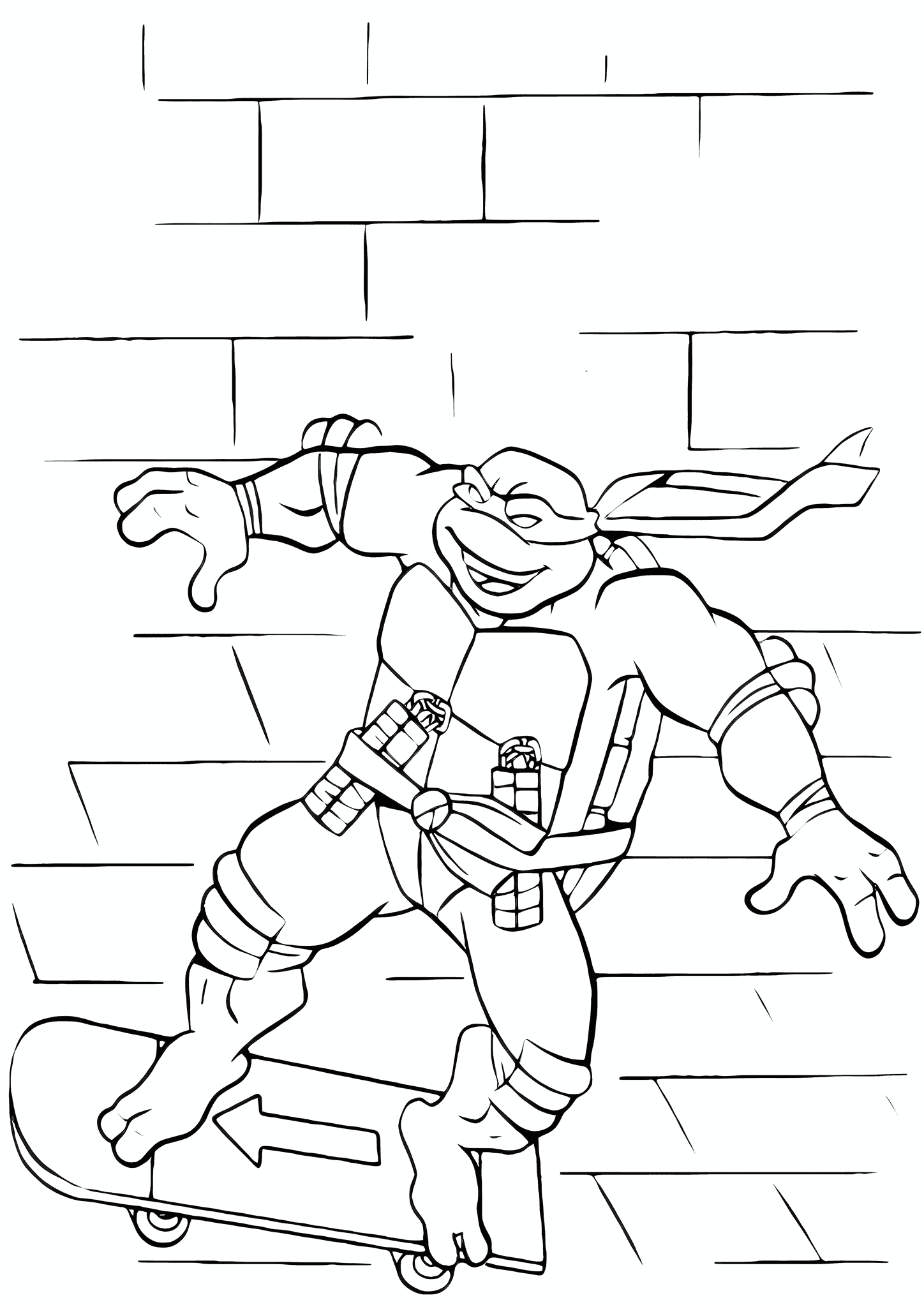 Ninja Turtles: Michelangelo on a Skateboard