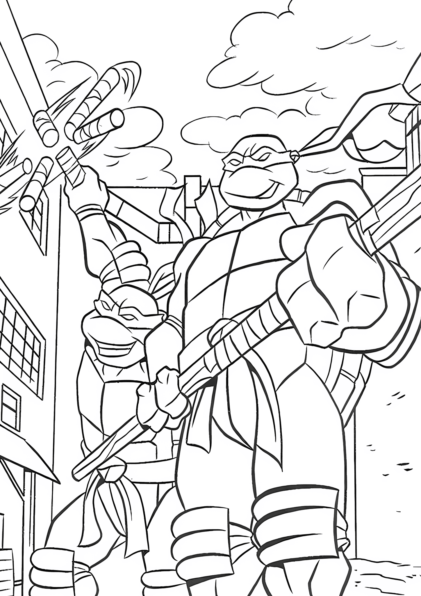 Ninja Turtles: Donatello and Michelangelo