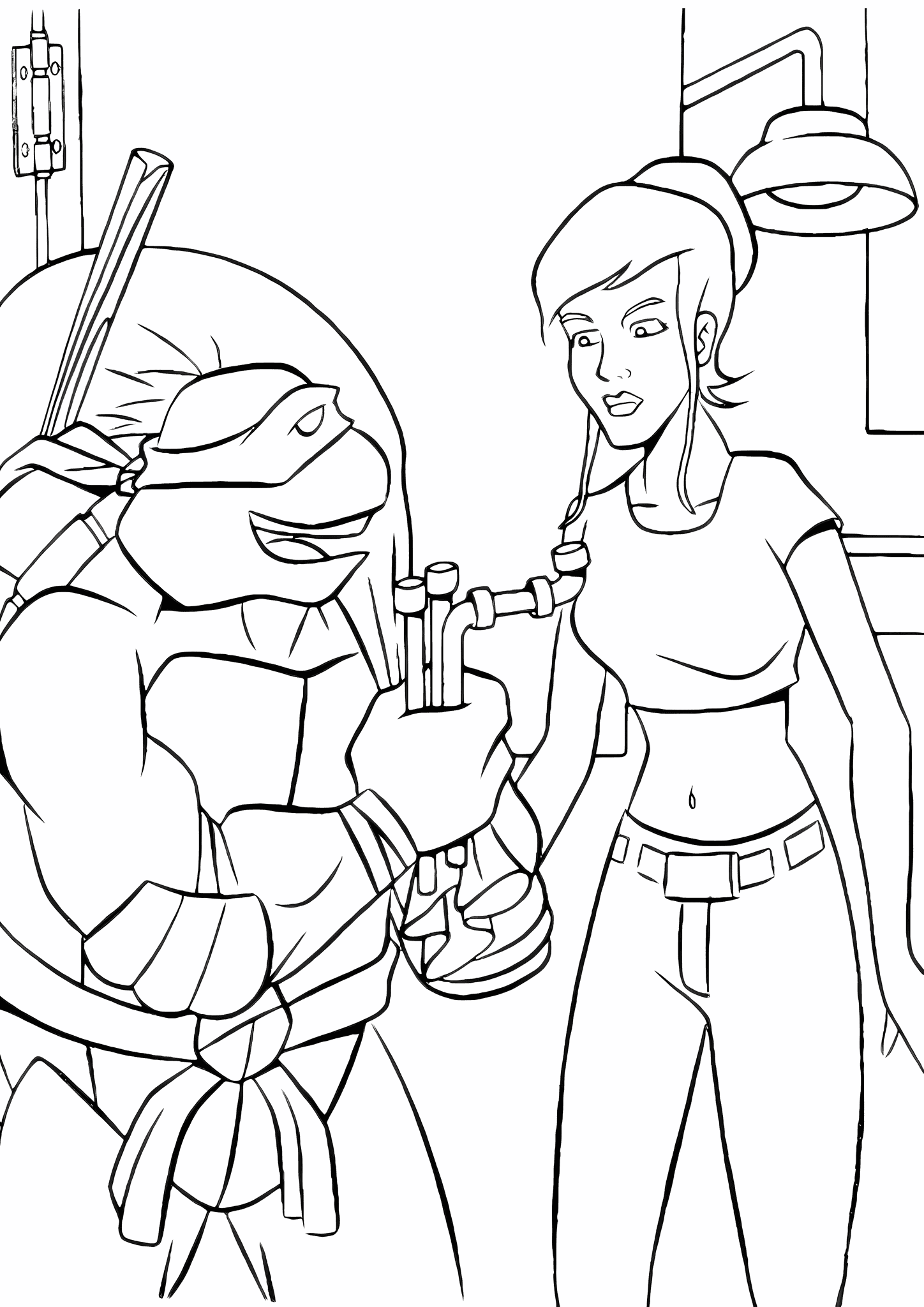 Ninja Turtles: Donatello and April