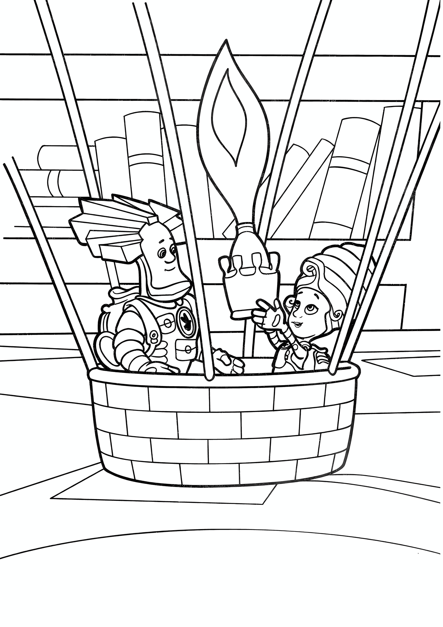 Fixies: Papus and Masya on a Balloon