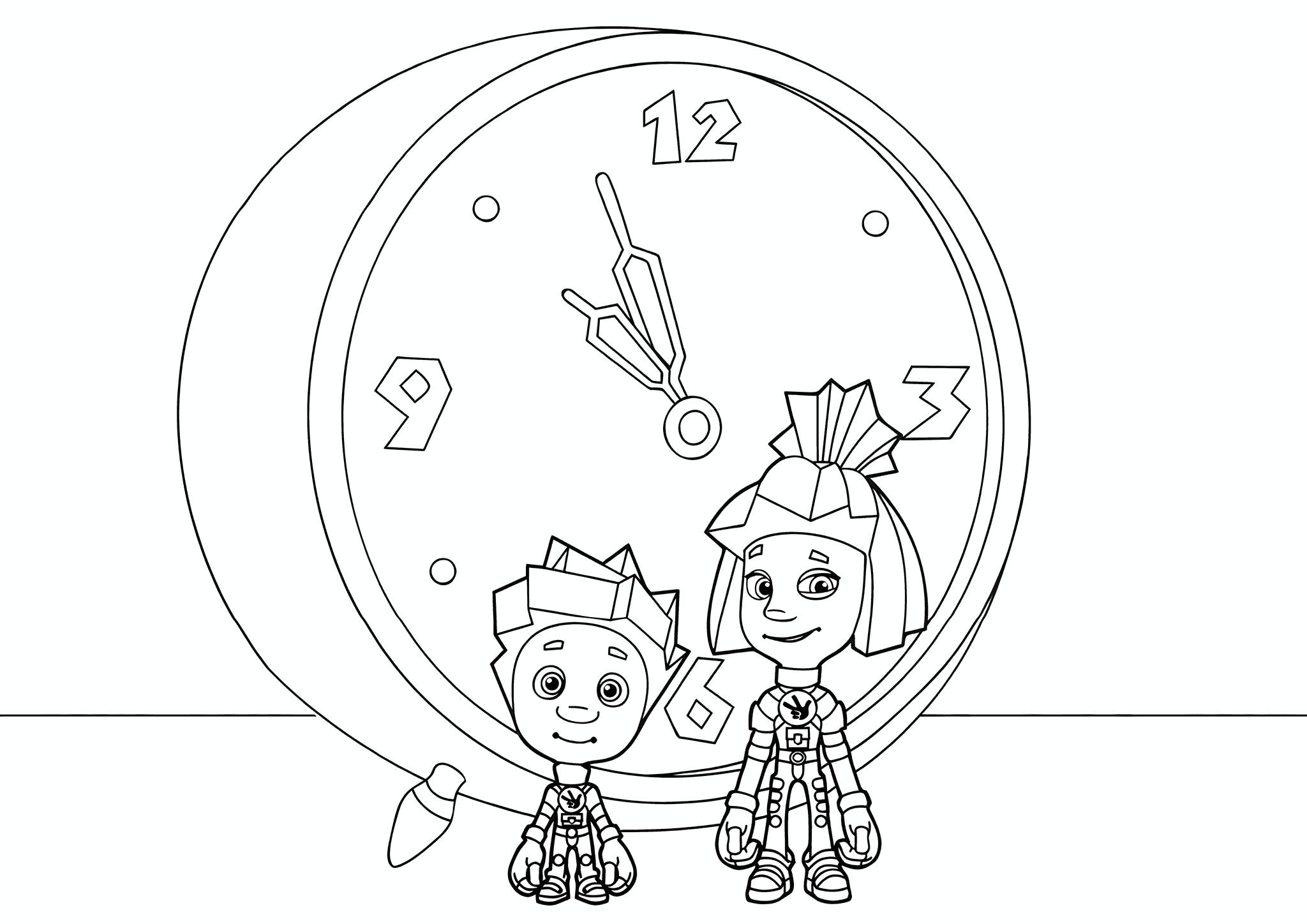 Fixies in the Background of the Alarm Clock