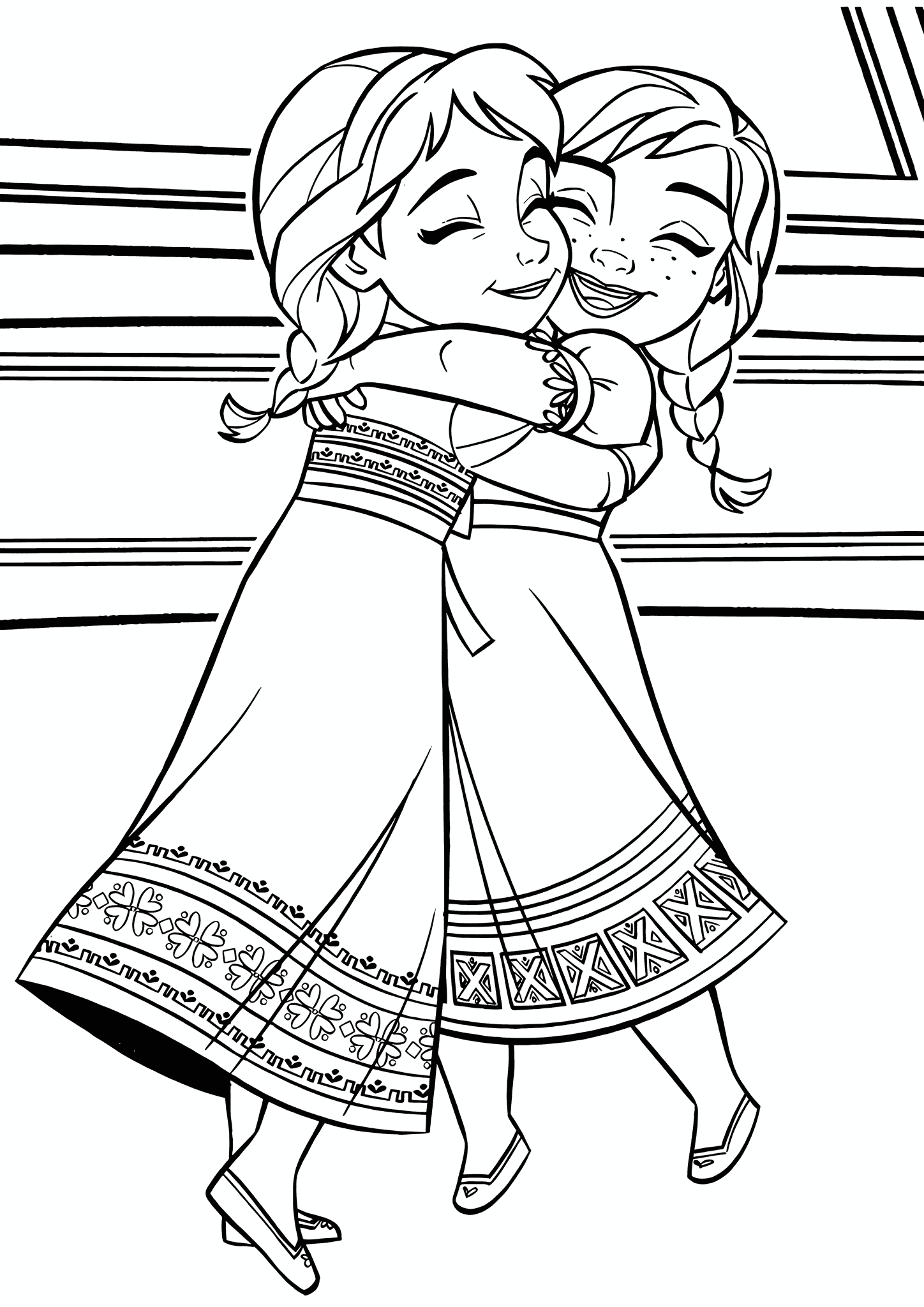 Elsa and Anna (frozen) As Children