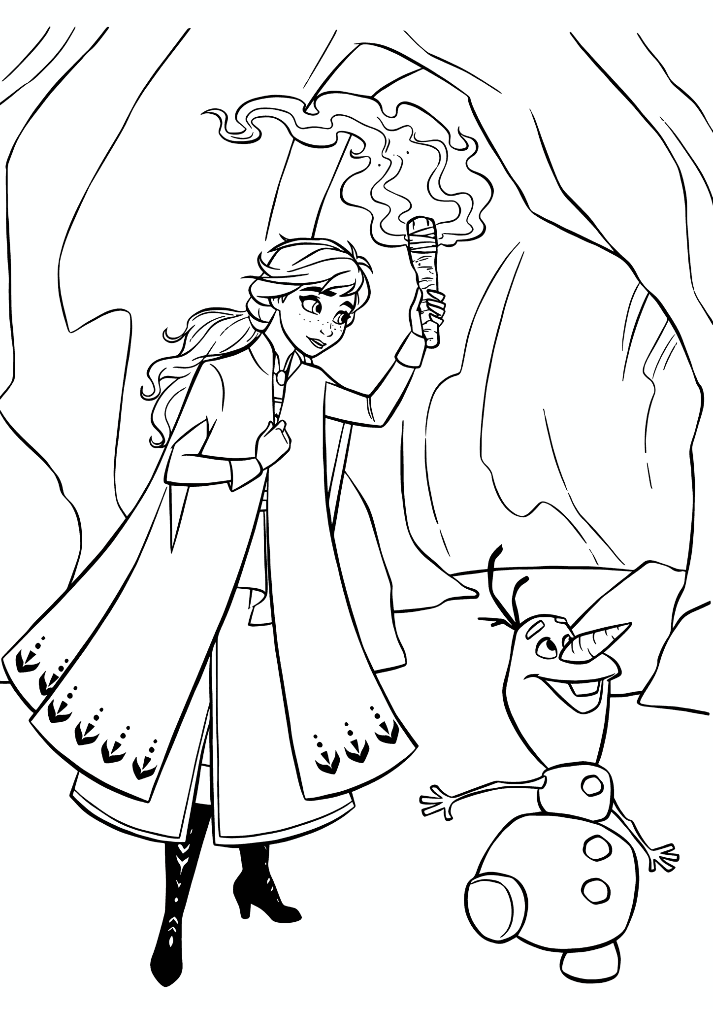 Frozen: Anna and Olaf in the Cave