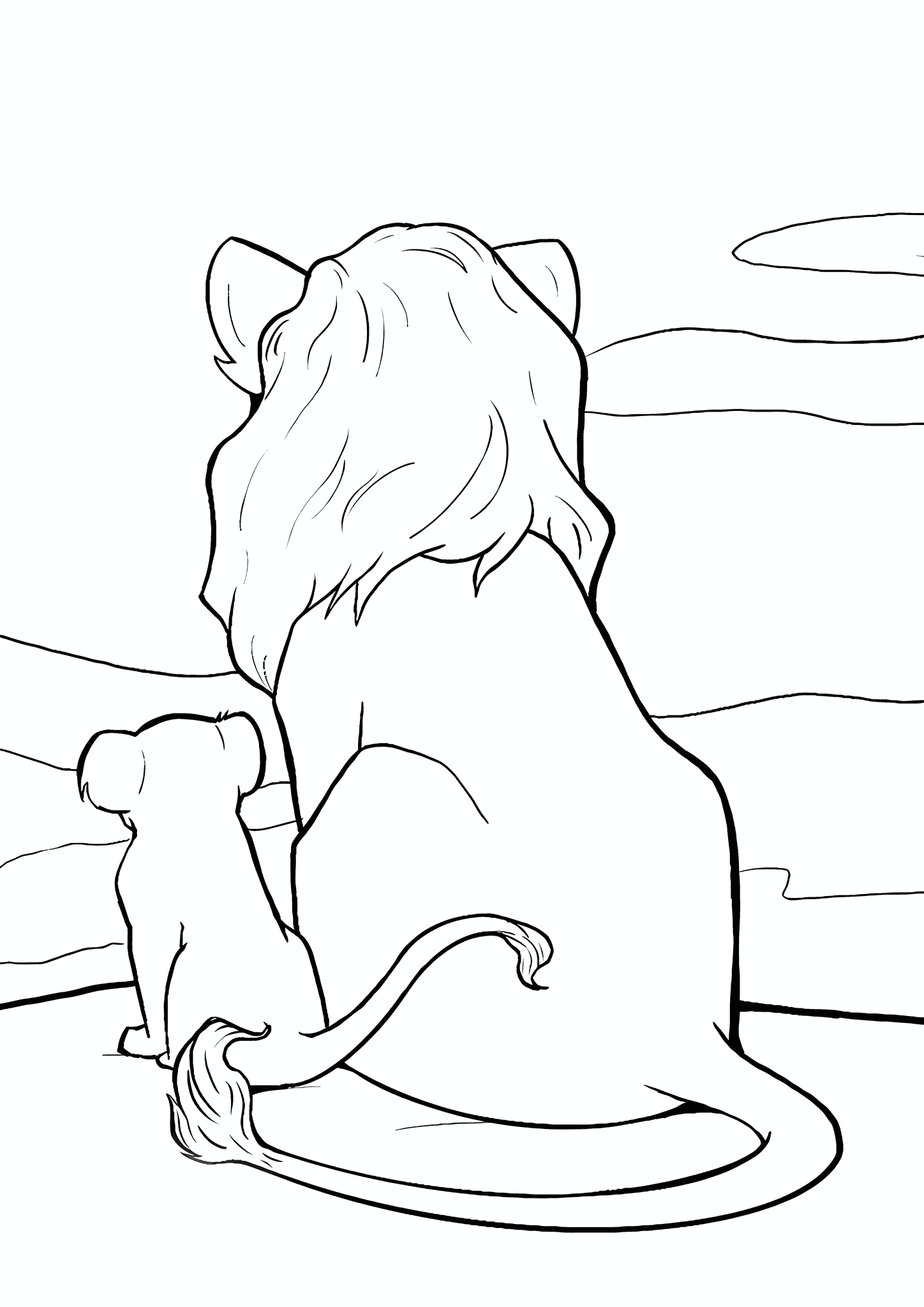 Lion King Mufasa and His Son