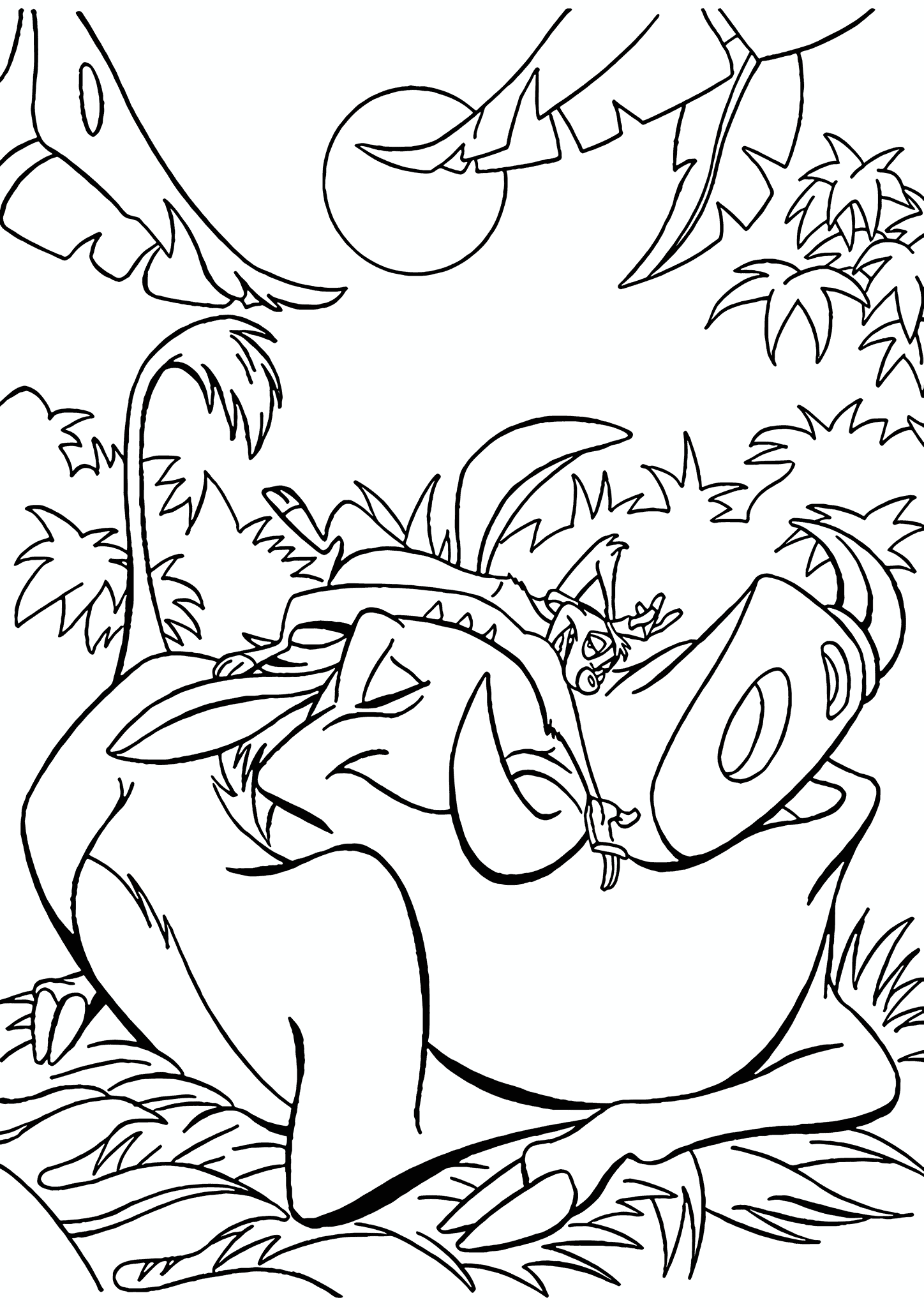 Lion King: Sleeping Timon and Pumbaa