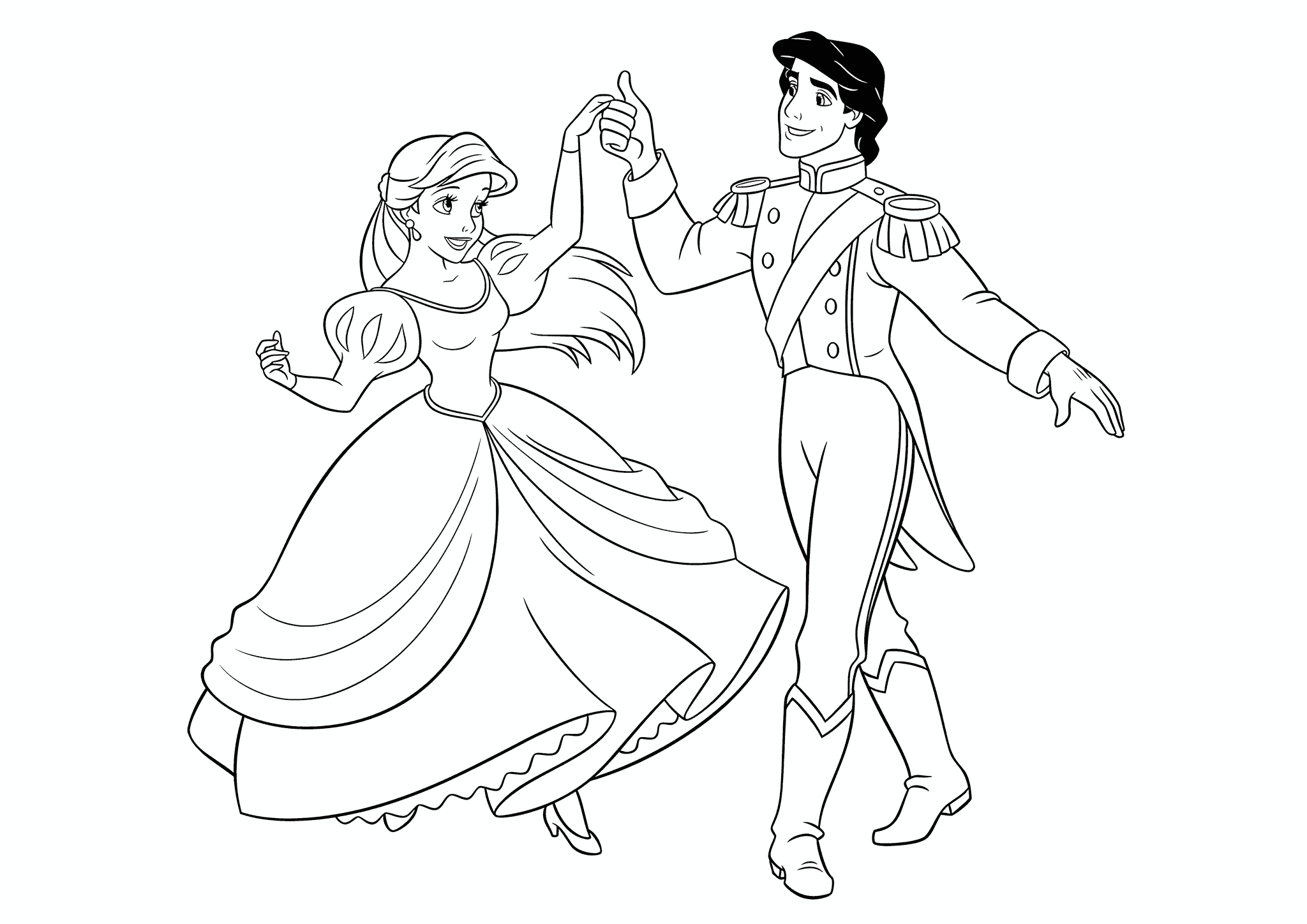 Little Mermaid Dances with Prince Eric