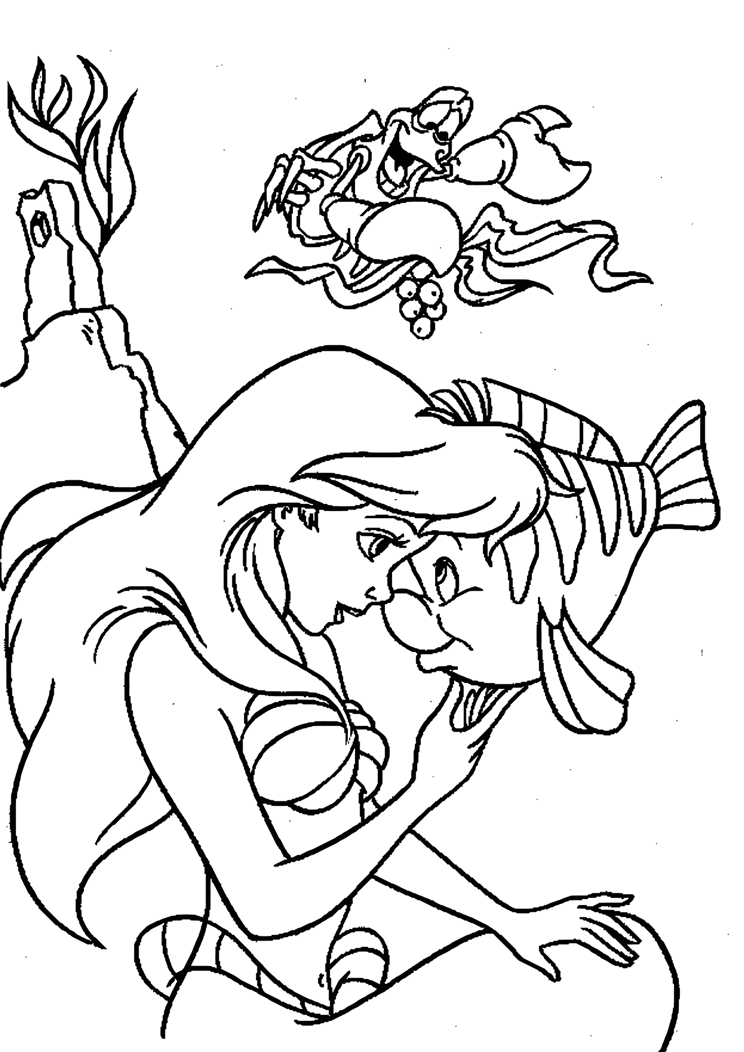 Little Mermaid and Her Best Friend Flounder