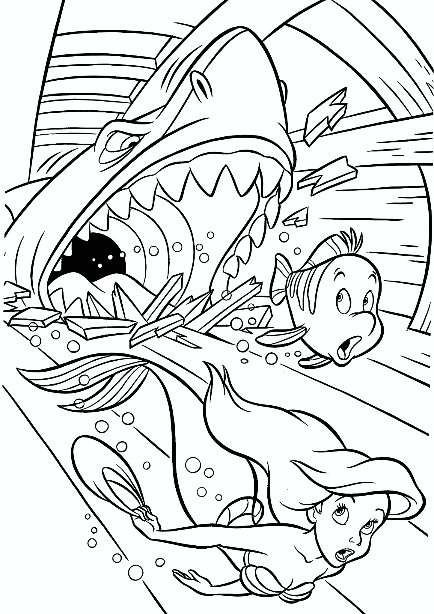 Little Mermaid: a Raging Shark