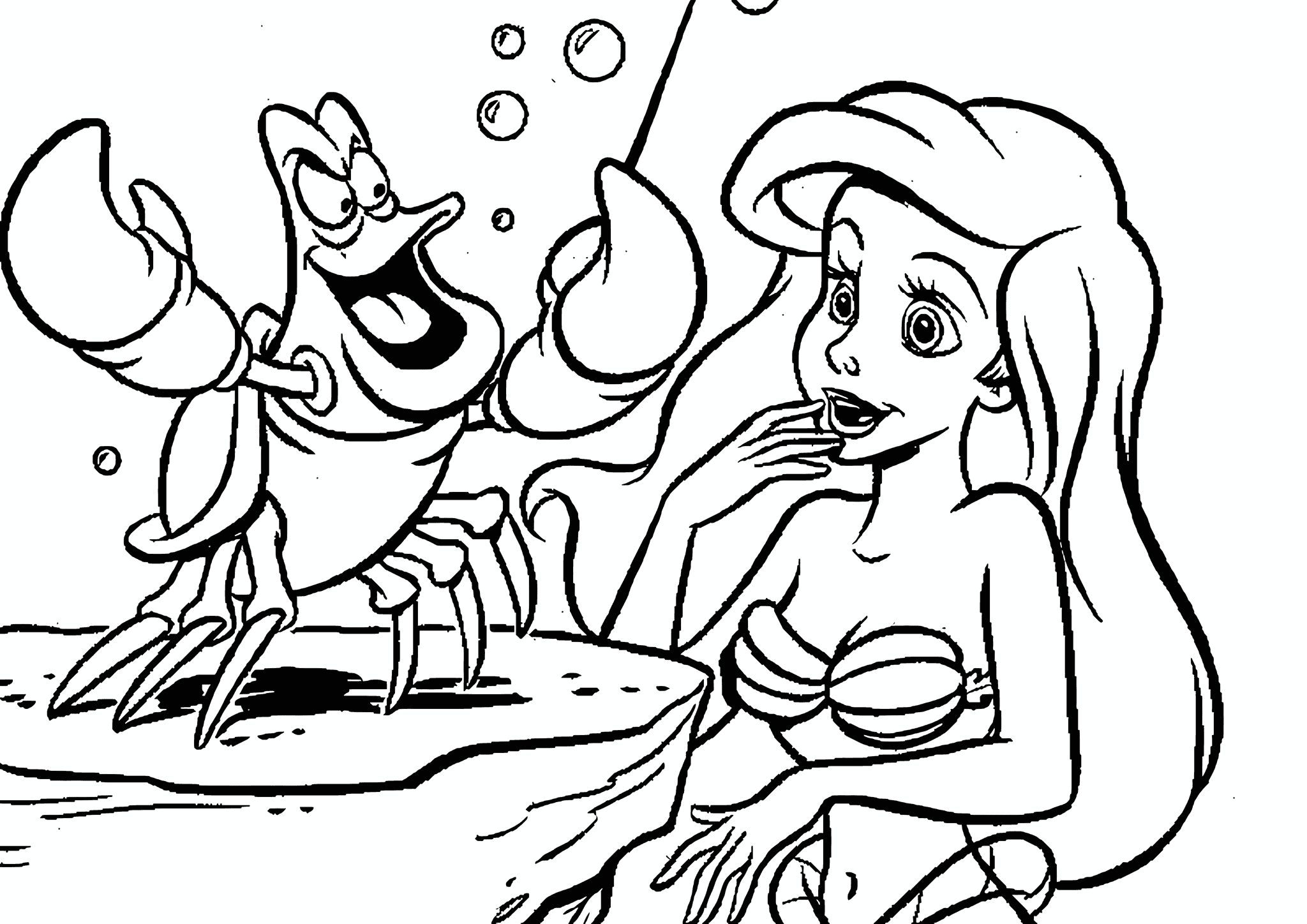 Little Mermaid and Sebastian