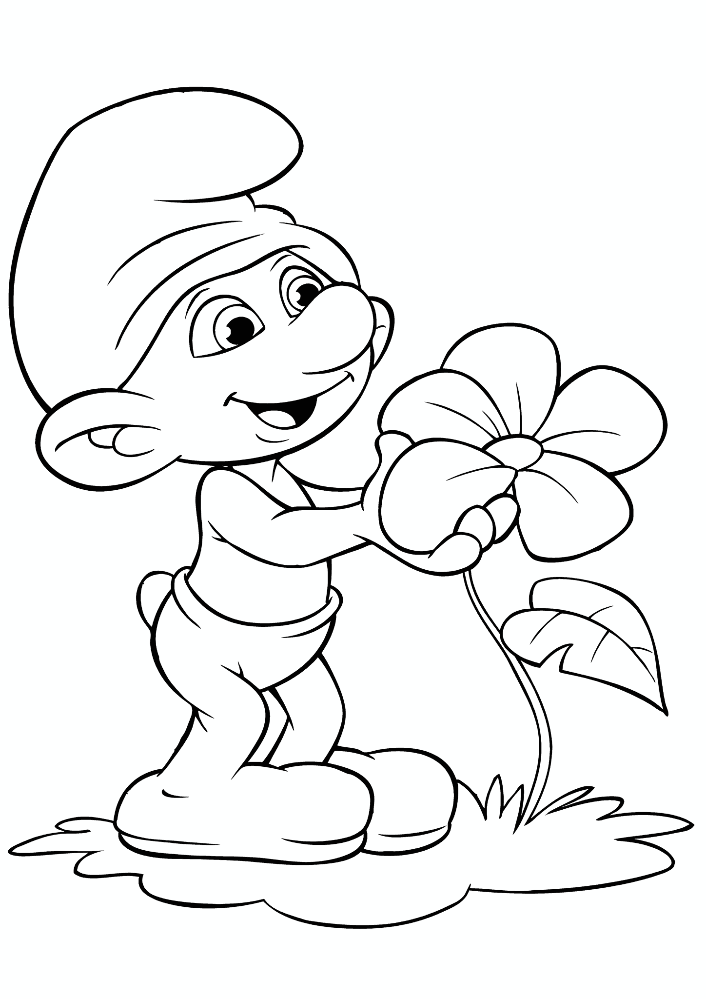 Smurfs: Handsome and a Flower
