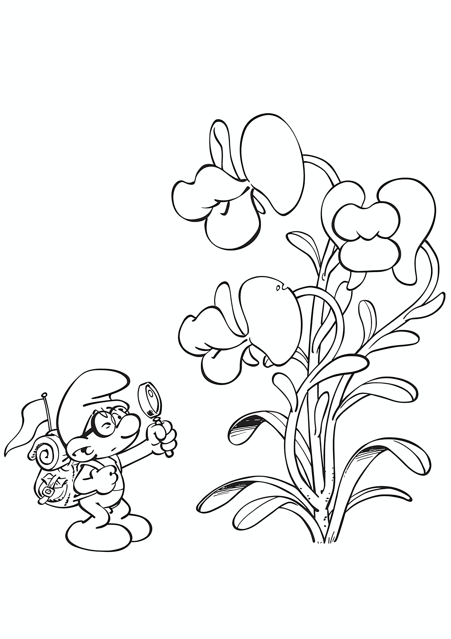 Smurfs:  Prudent Man Studies the Flower