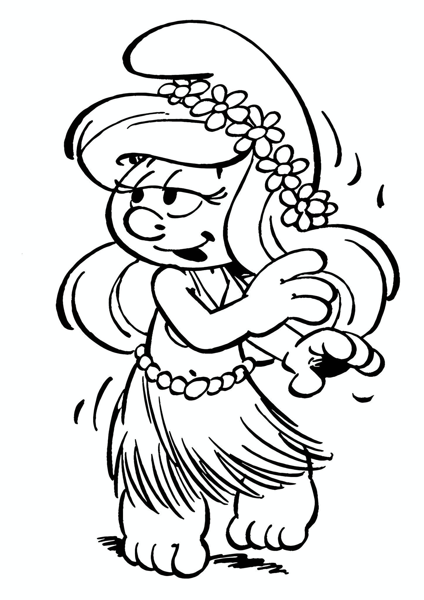 Smurfette’s Hawaiian Outfit