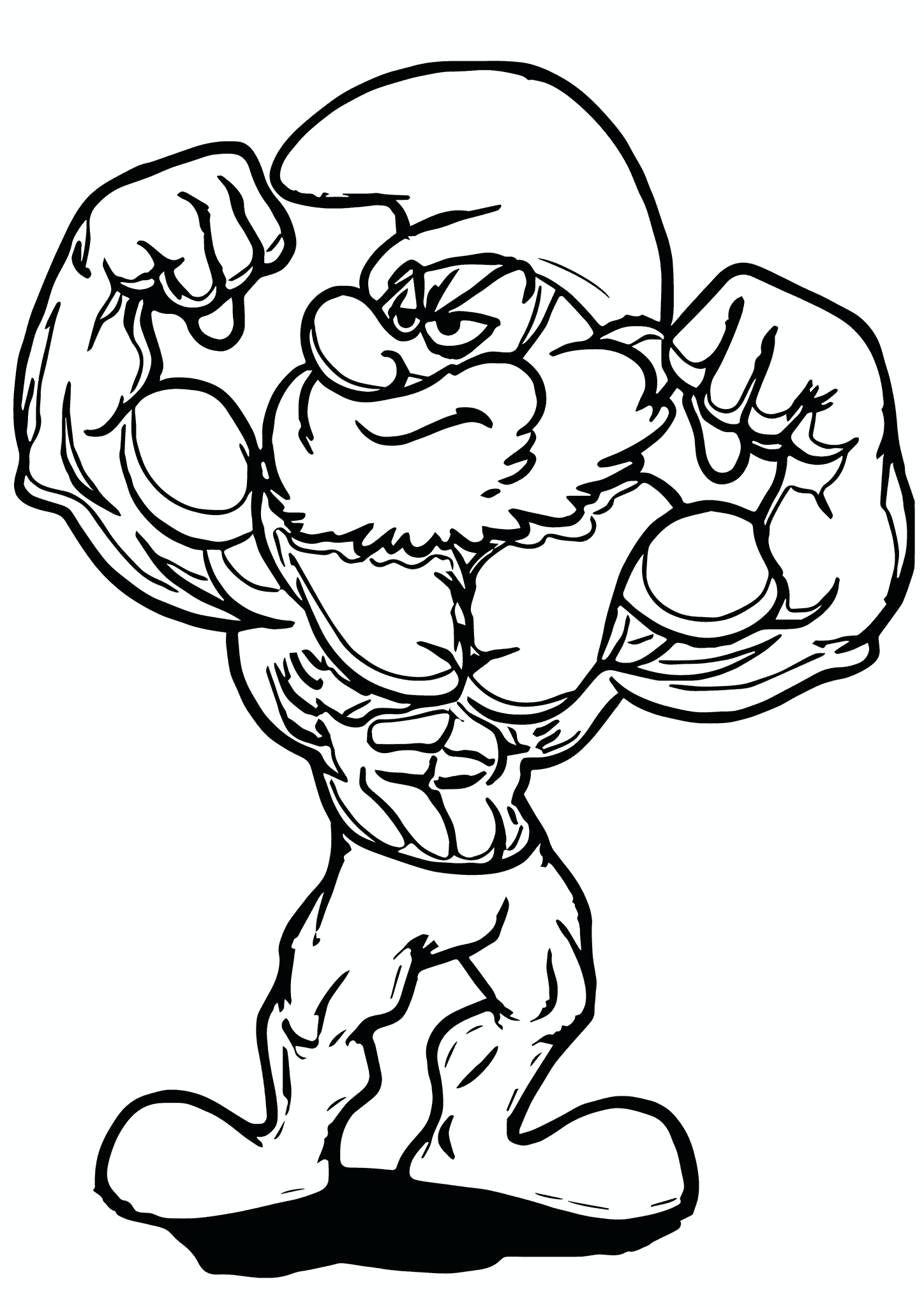 Bodybuilder Papa Smurf