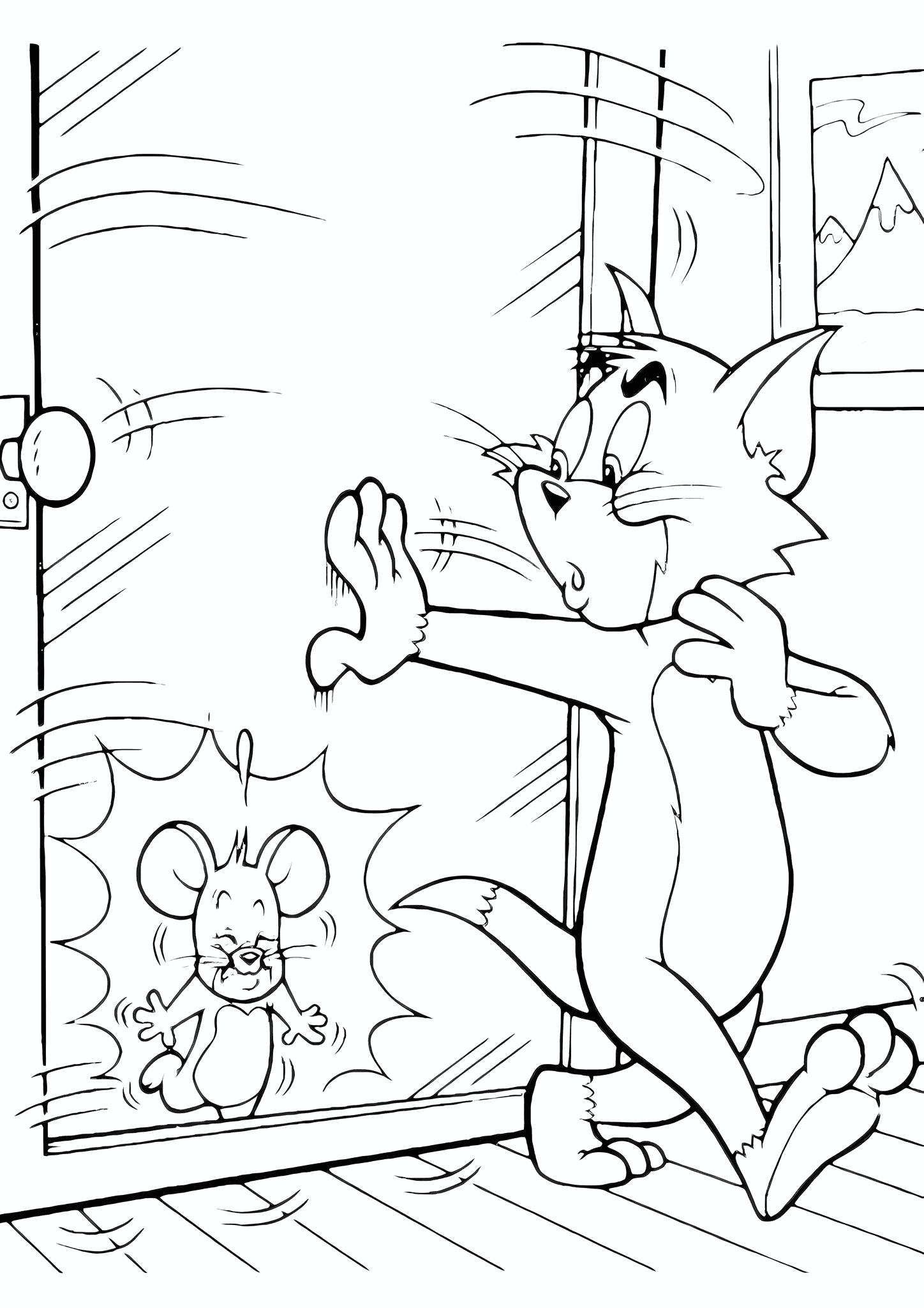 Tom Closes the Door in Front of Jerry’s Nose