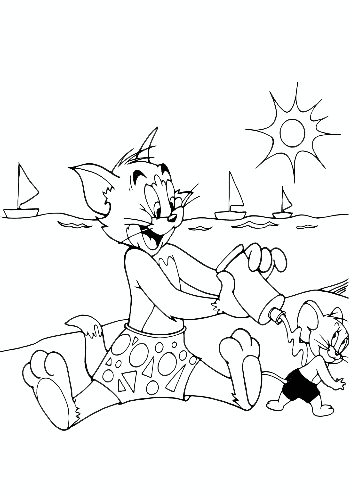 Tom and Jerry on the Beach