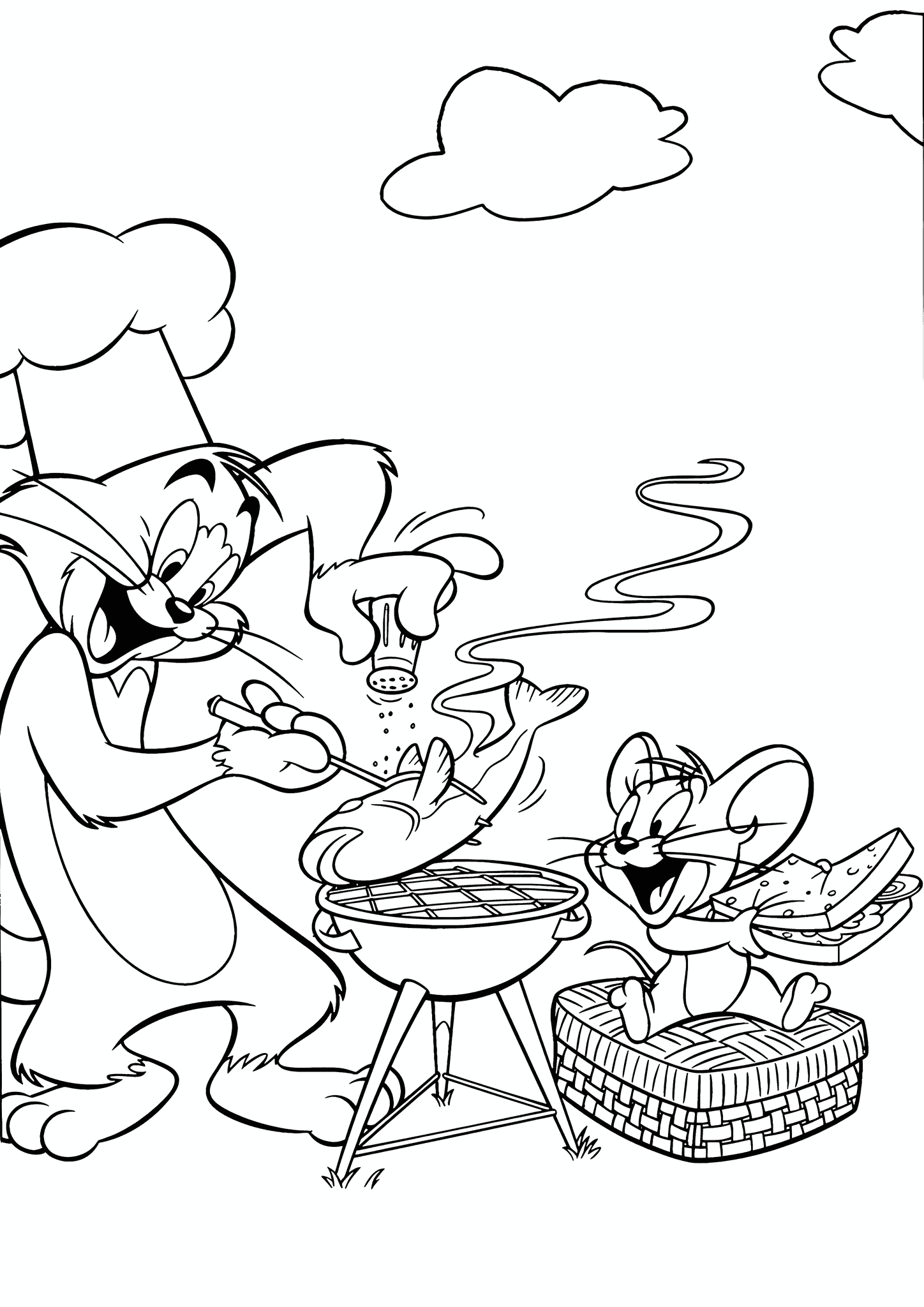 Tom and Jerry: Grilled Fish