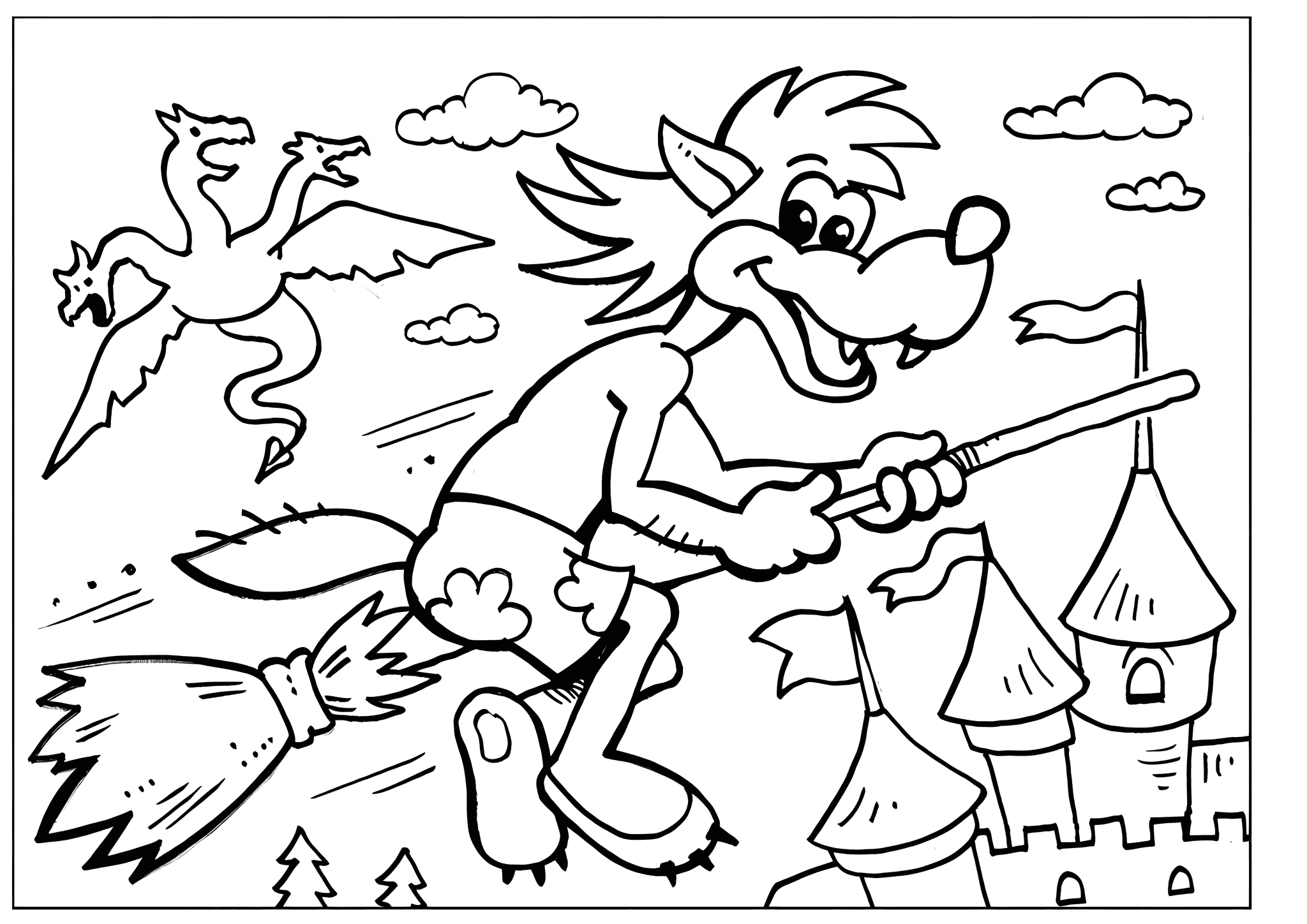 Well Just You Wait: Wolf Flies on a Broomstick