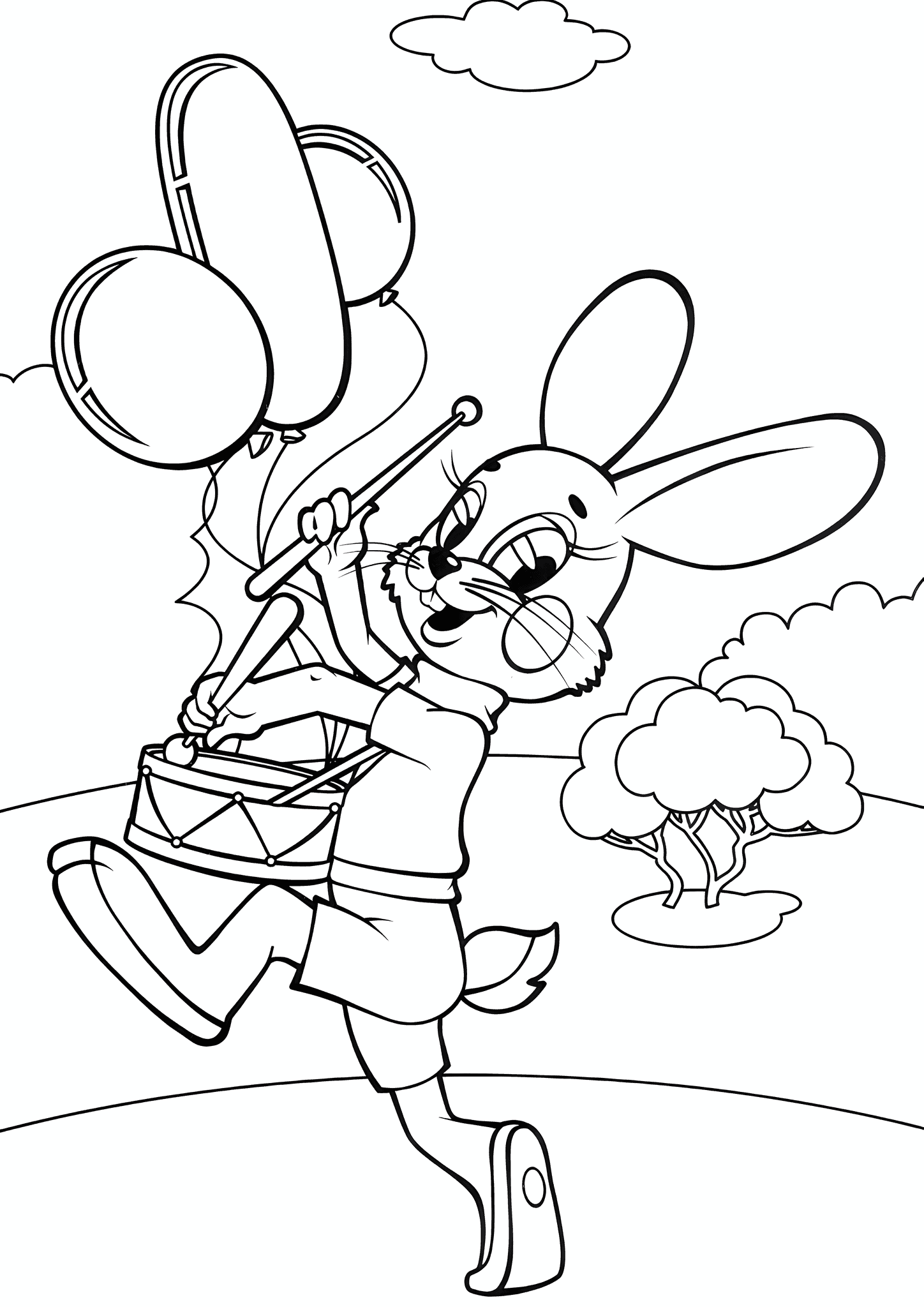 Well Just You Wait: Hare Beats a Drum