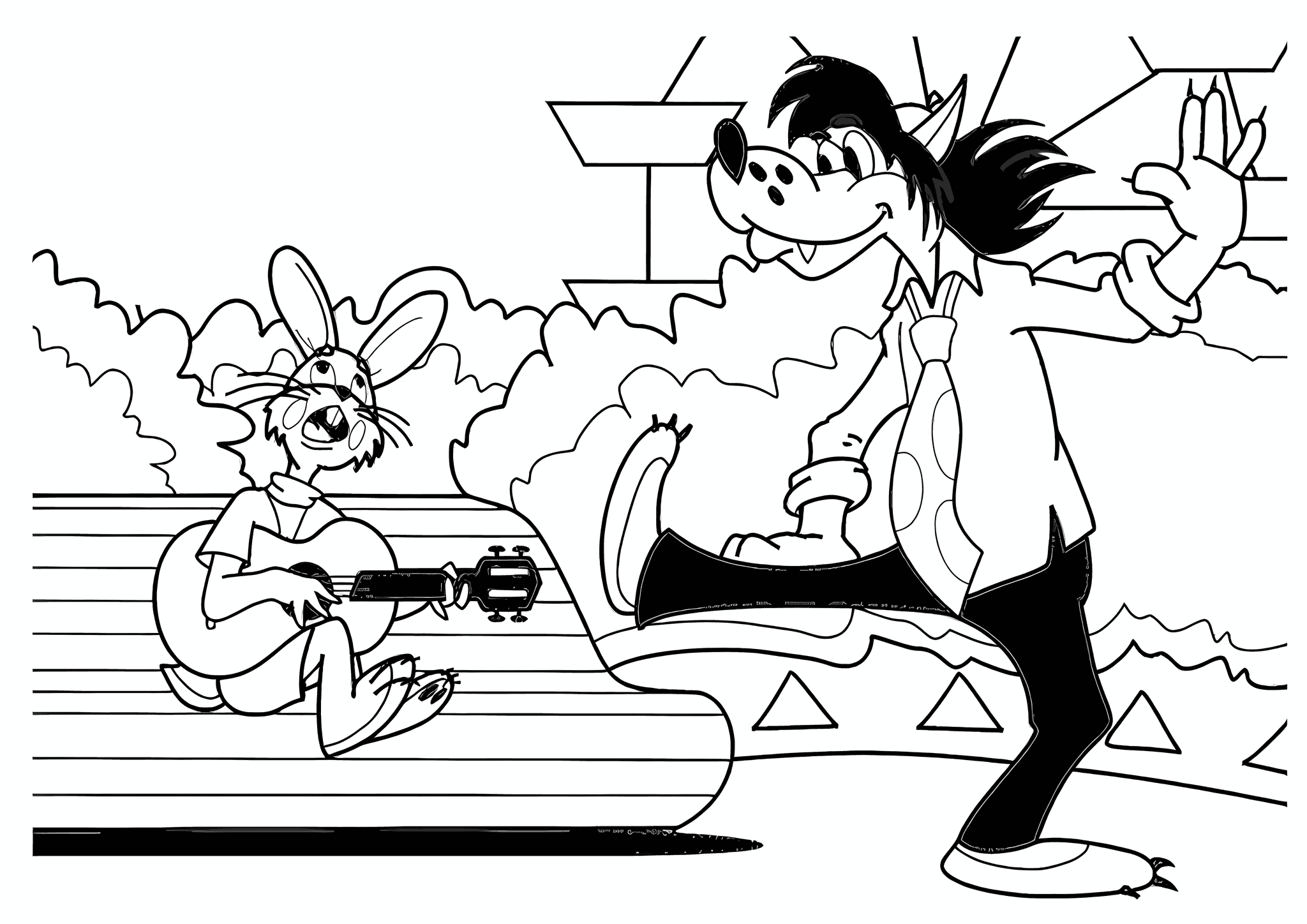 Well Just You Wait: Hare Sings on His Guitar