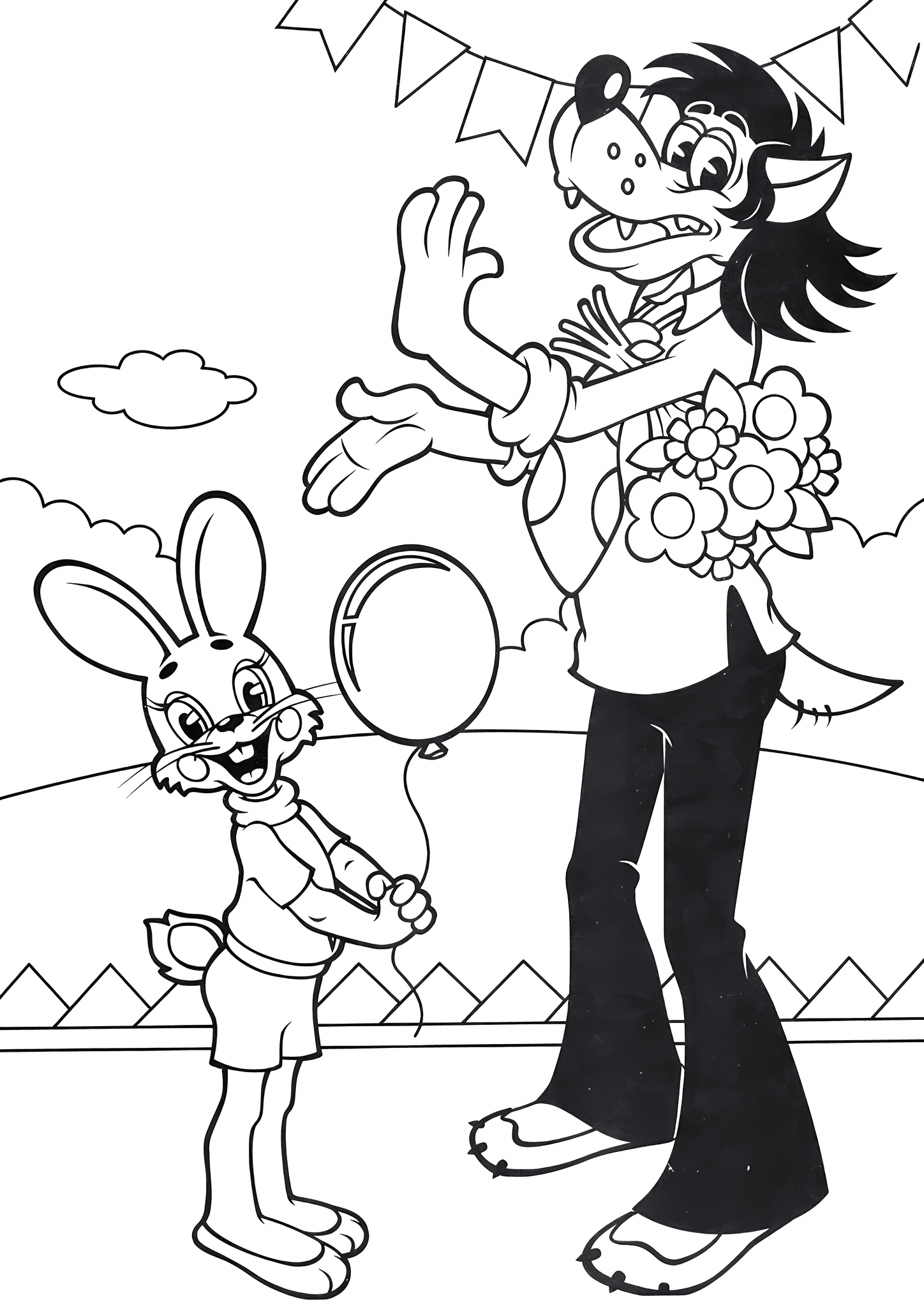 Wolf and the Hare at the Feast