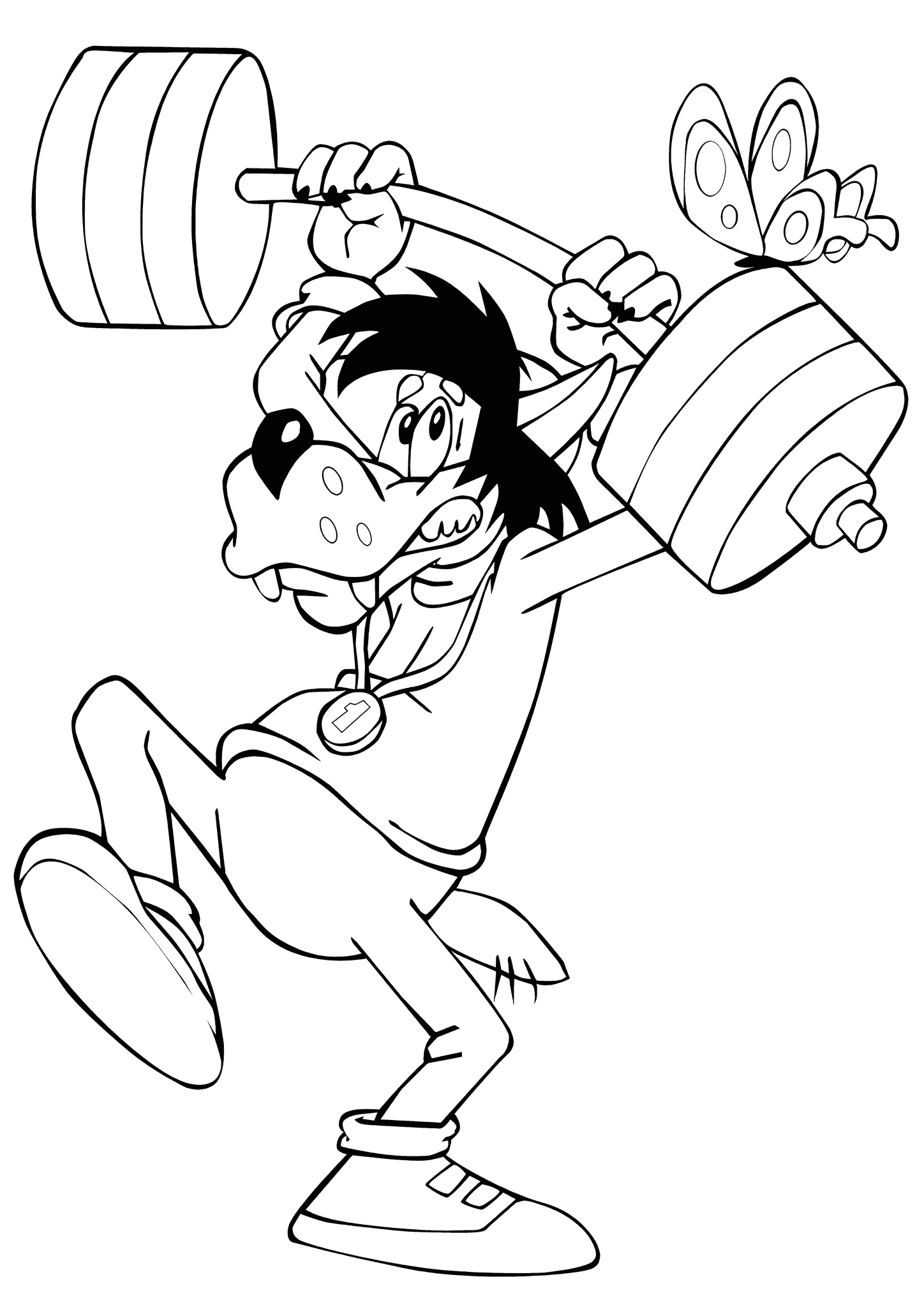 Wolf Weightlifter and a Butterfly