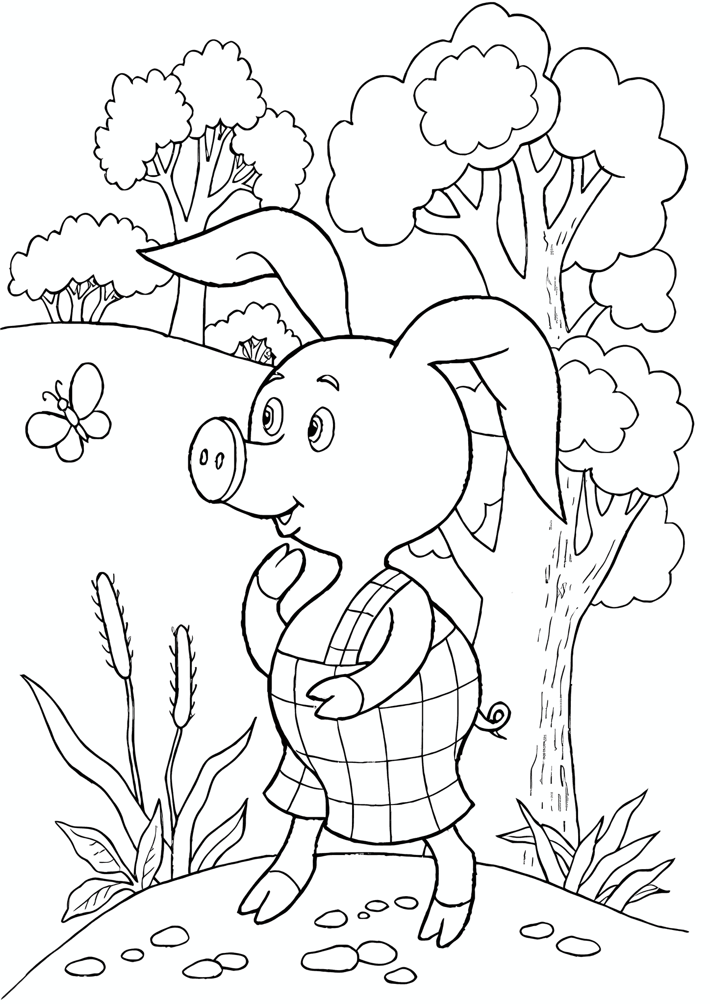 Winnie the Pooh: Piglet Walking in the Woods