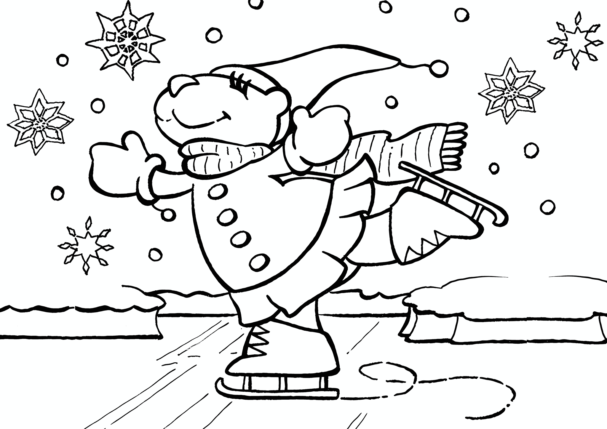 Winter: Figure Skating Bear