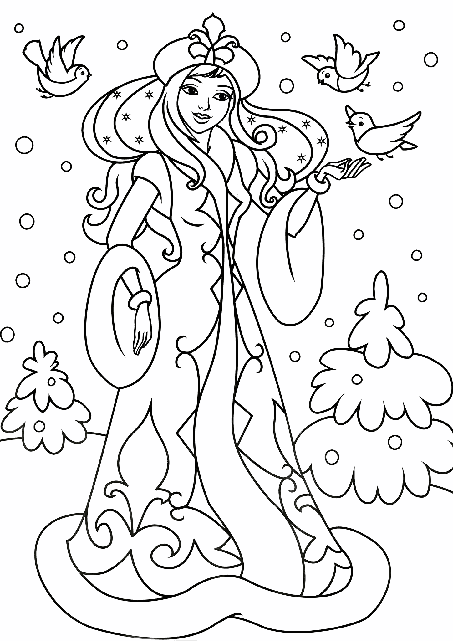 Winter: the Snow Maiden of the Forest