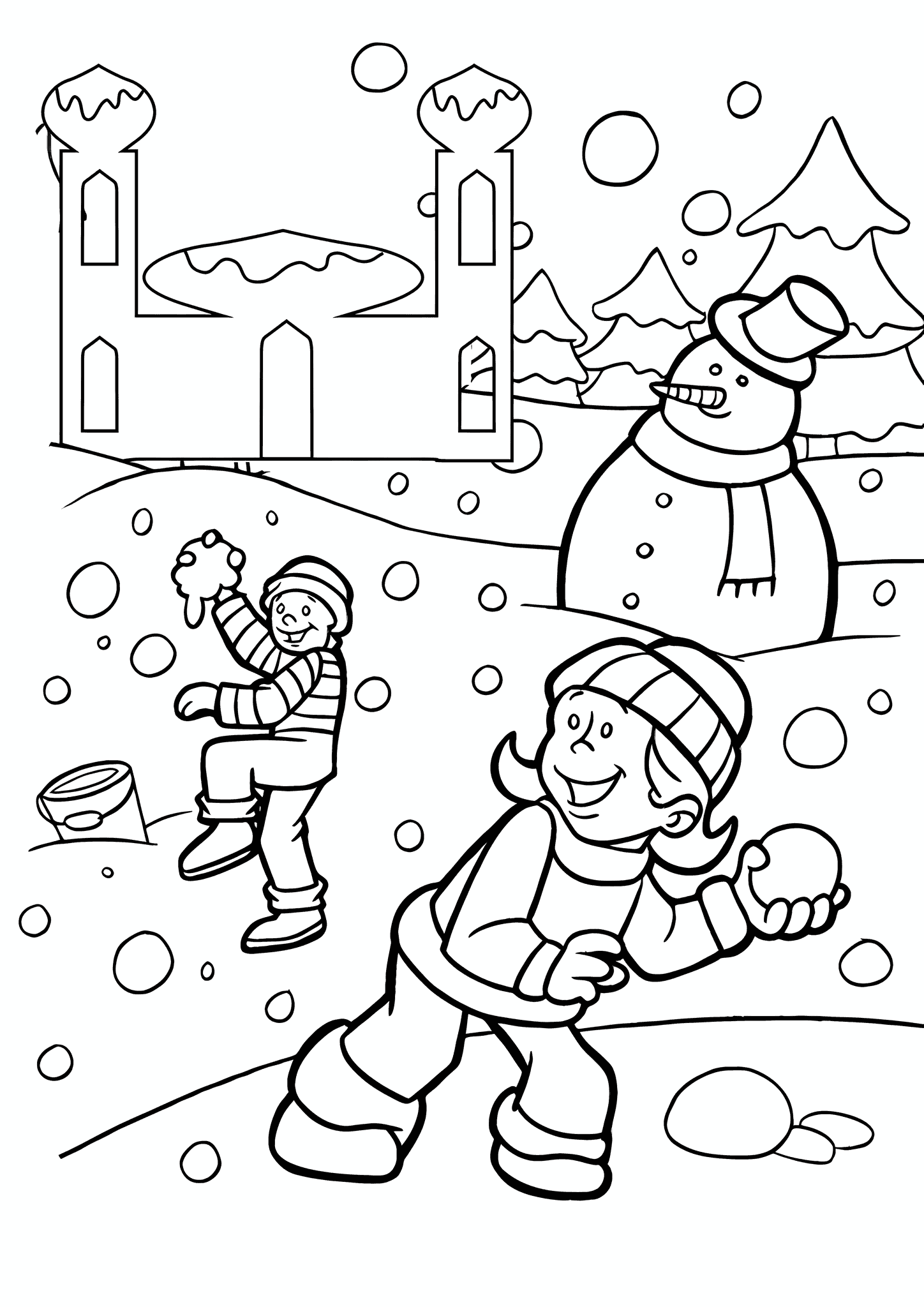 Winter Snowball Fight