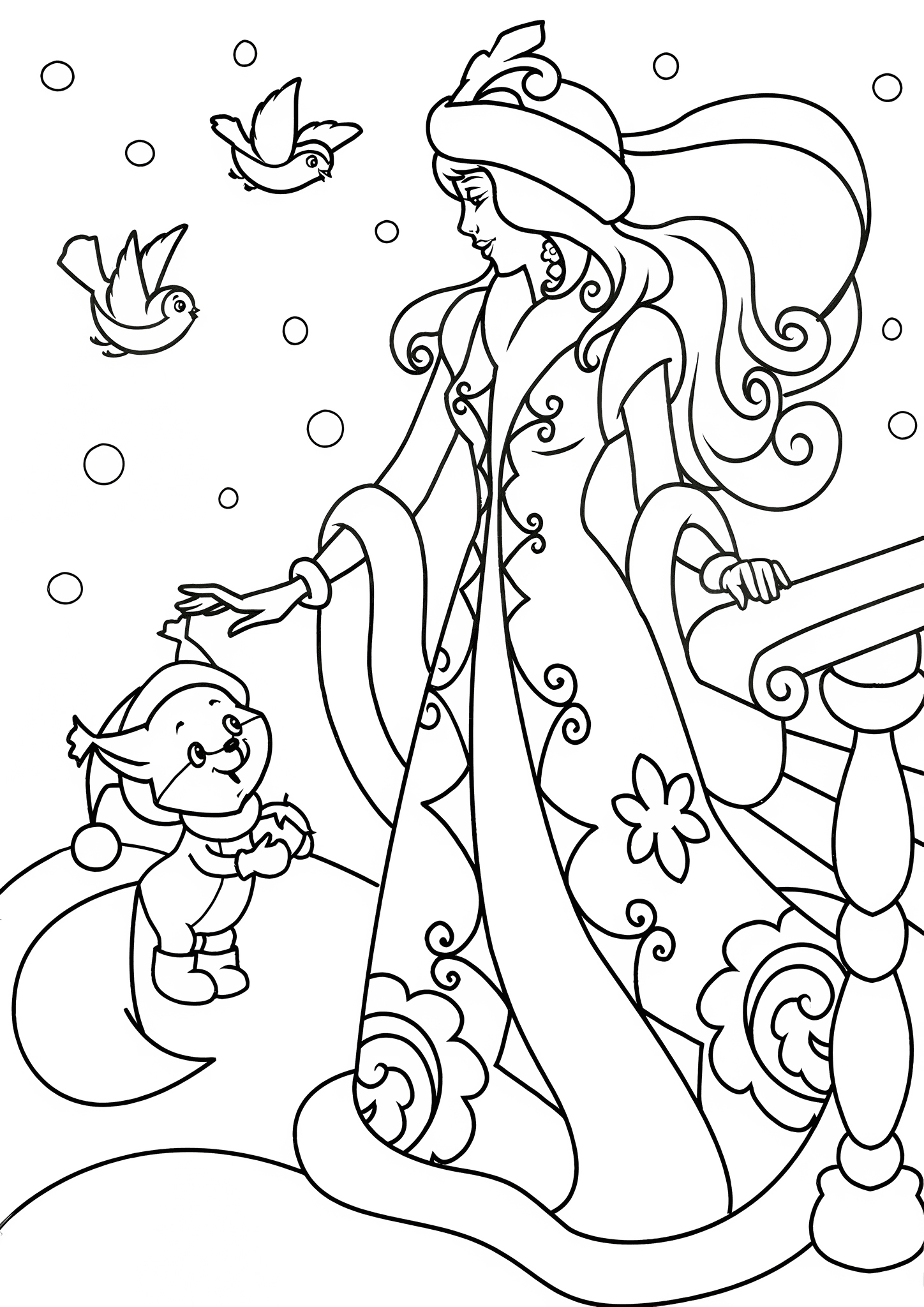 Winter: Snow Maiden and the Squirrel