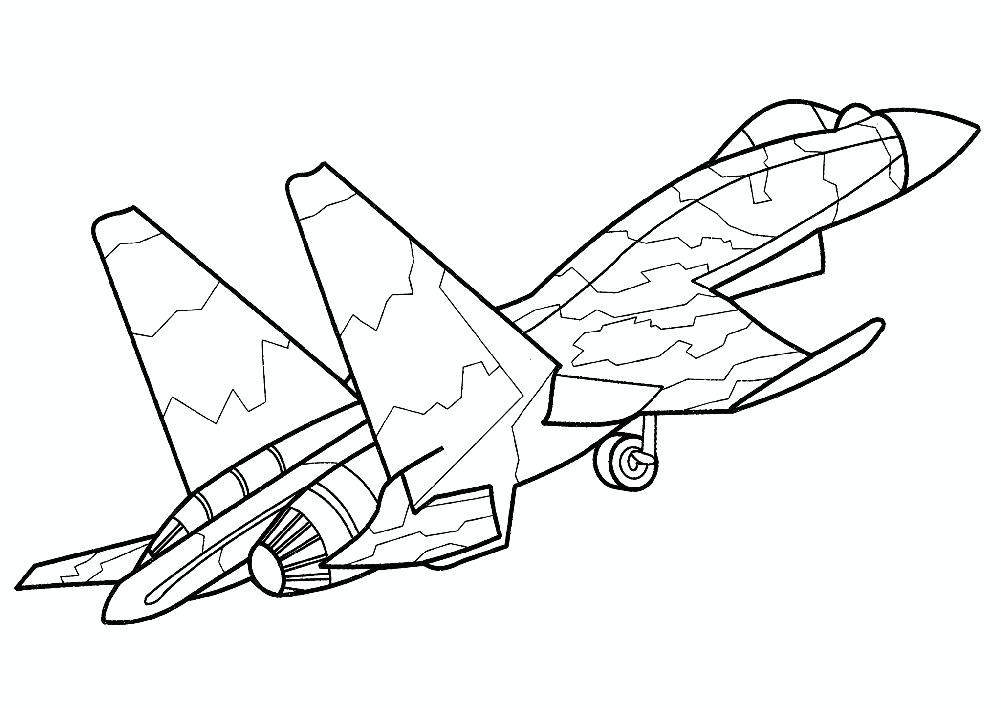 Airplane Su-37 Flanker-F (Russia)