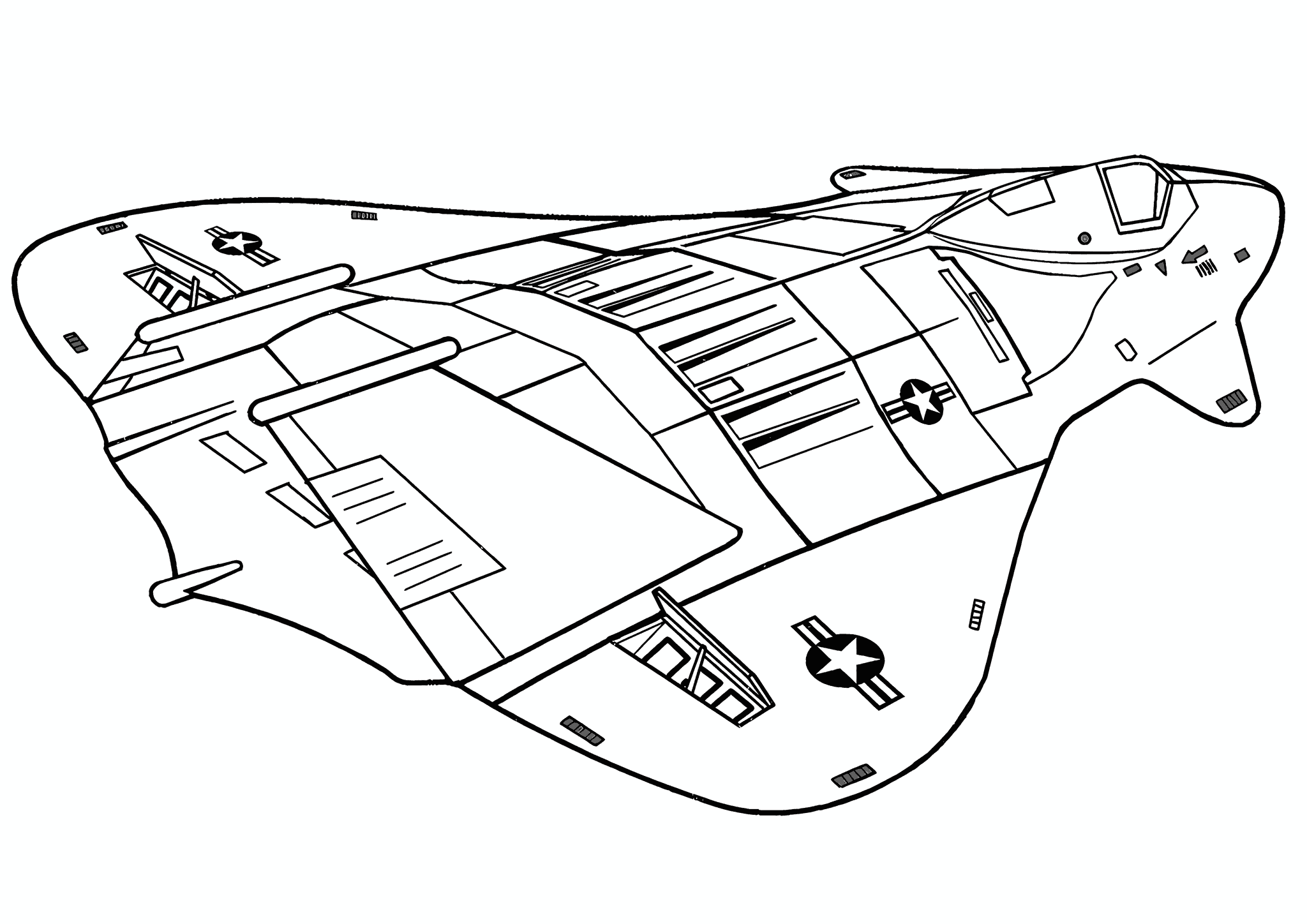 Airplane F-19 Stealth Fighter