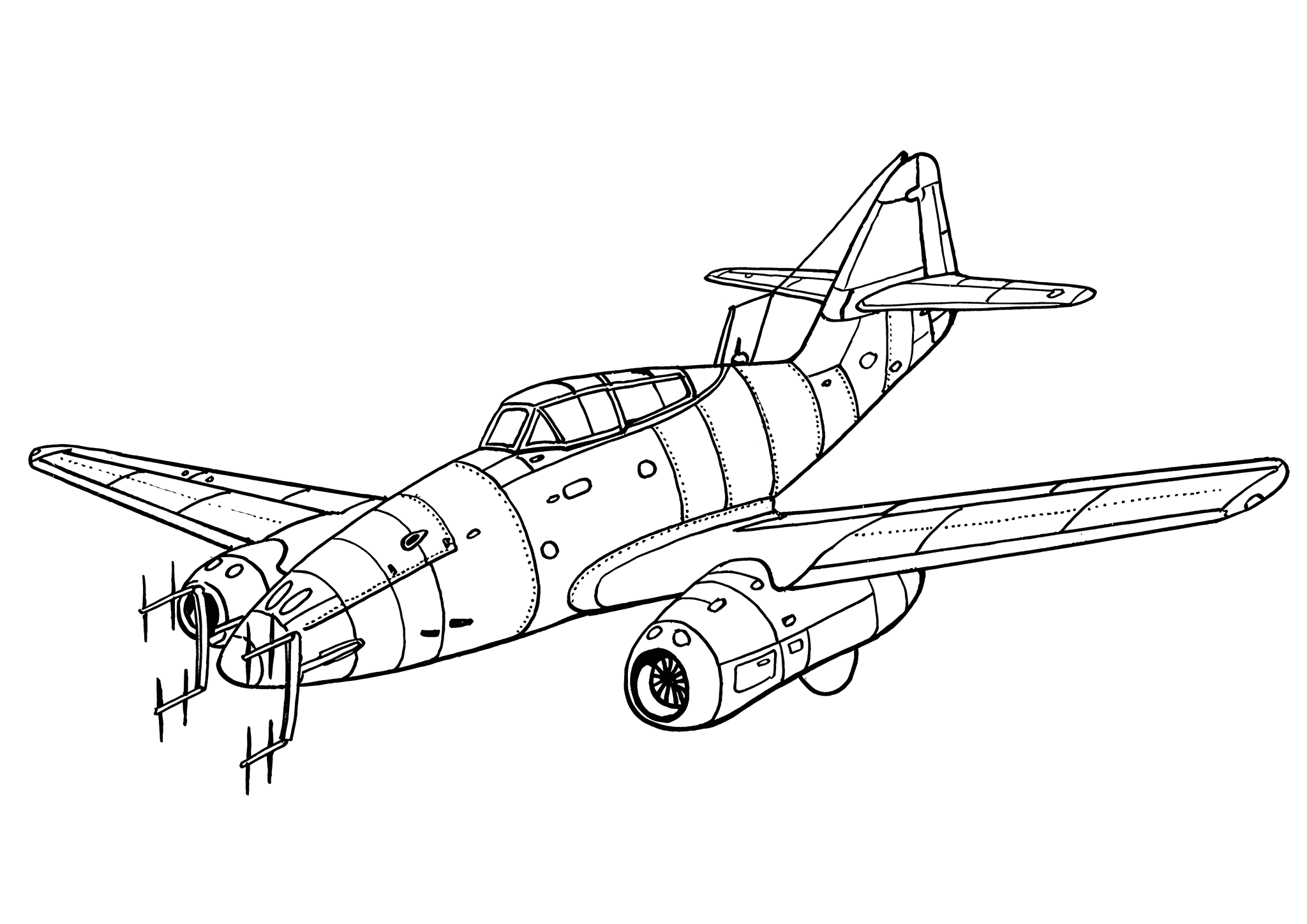 Airplane Messerschmitt Me-262 Schwalbe