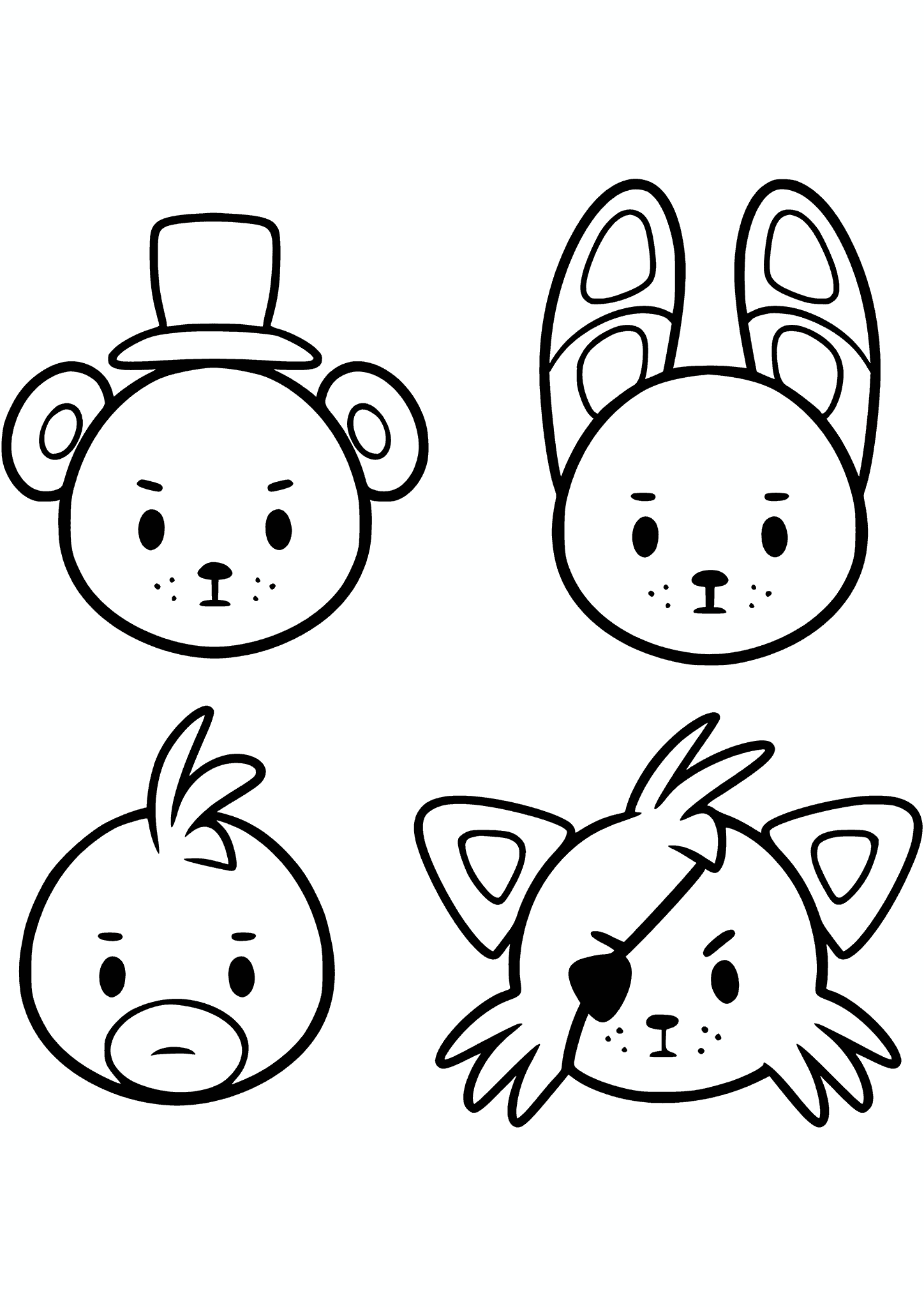 FNAF: Animatronics in Smiley Faces