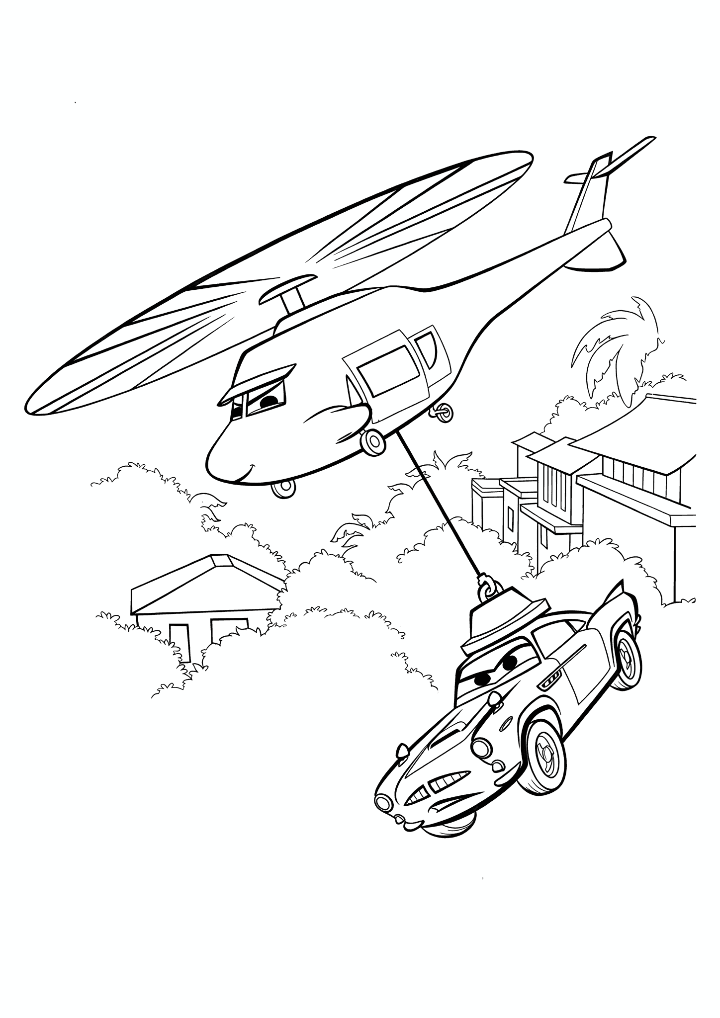 Helicopter from the Cartoon Cars