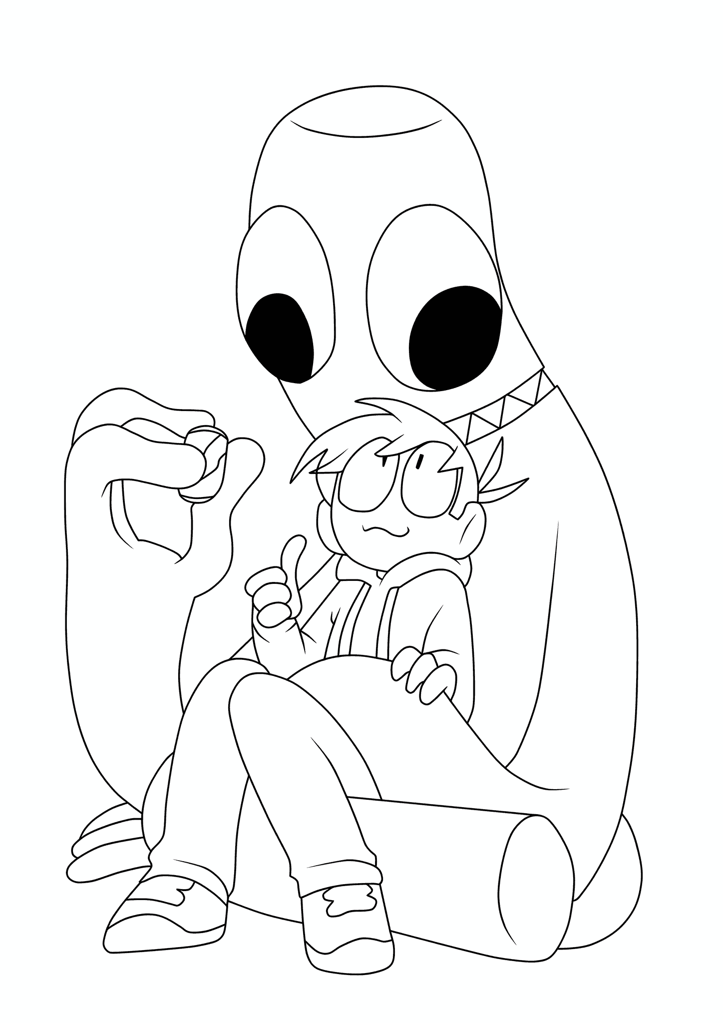 Rainbow Friends: Green Feeds the Boy