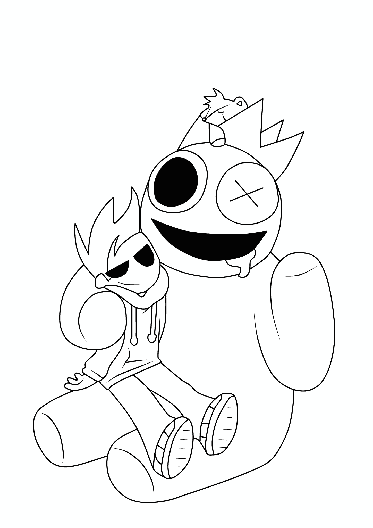 Rainbow Friends: Blue Along with the Player