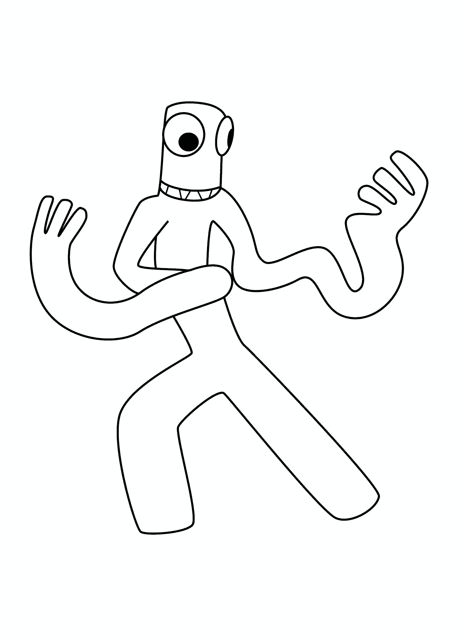 Rainbow Friends: Green Waves His Hands