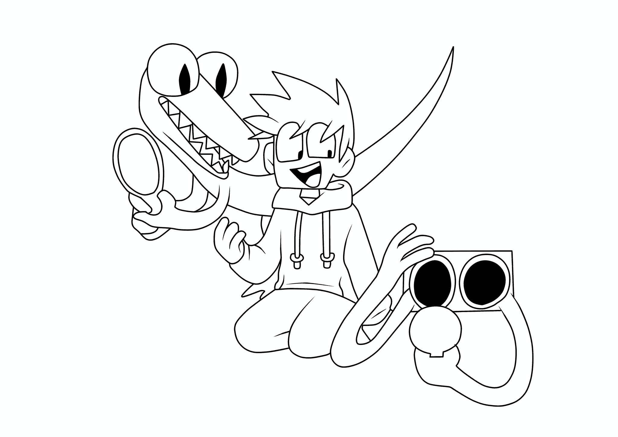 Rainbow Friends: Orange and Purple