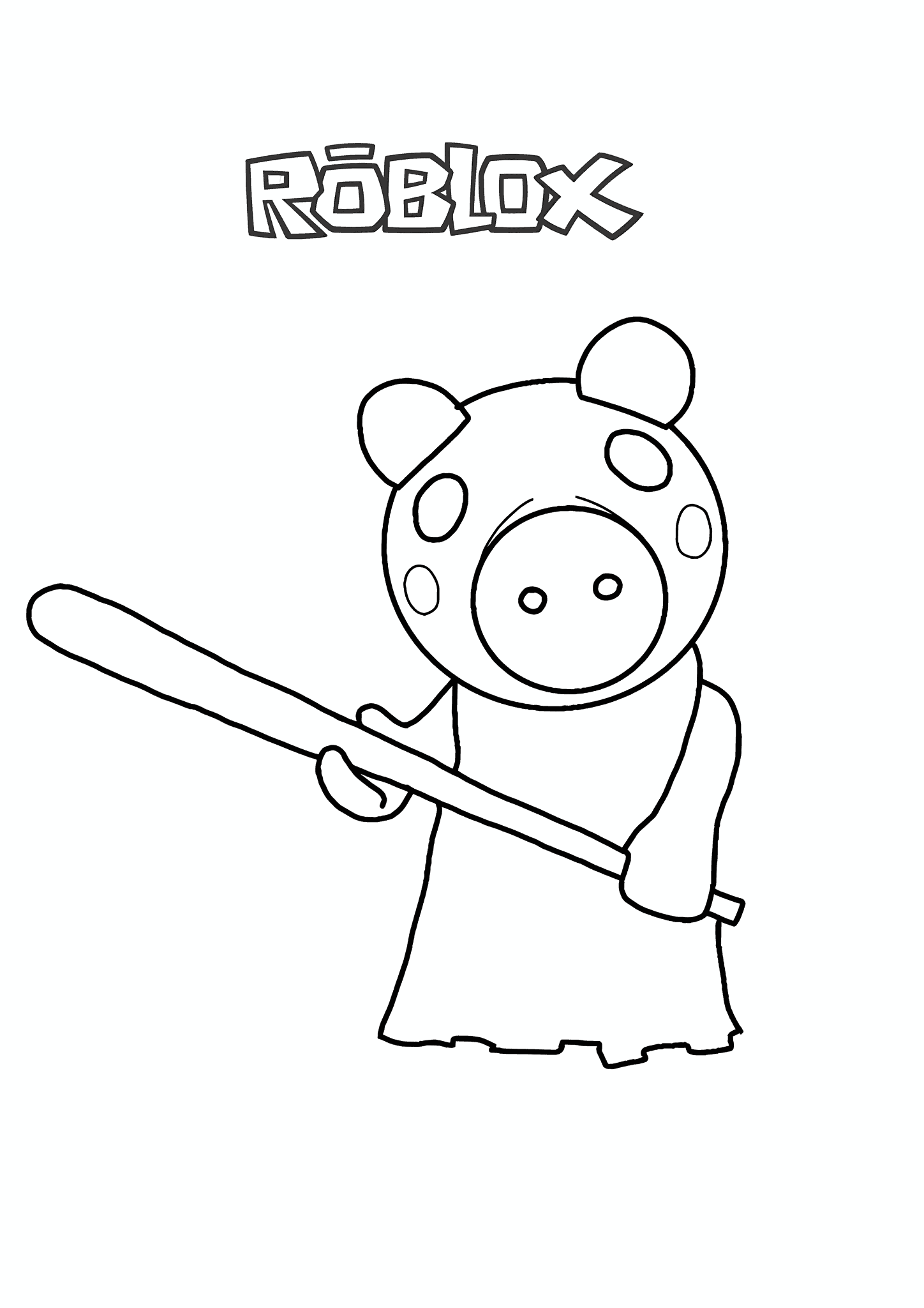 Piggy (Roblox): with a Baton